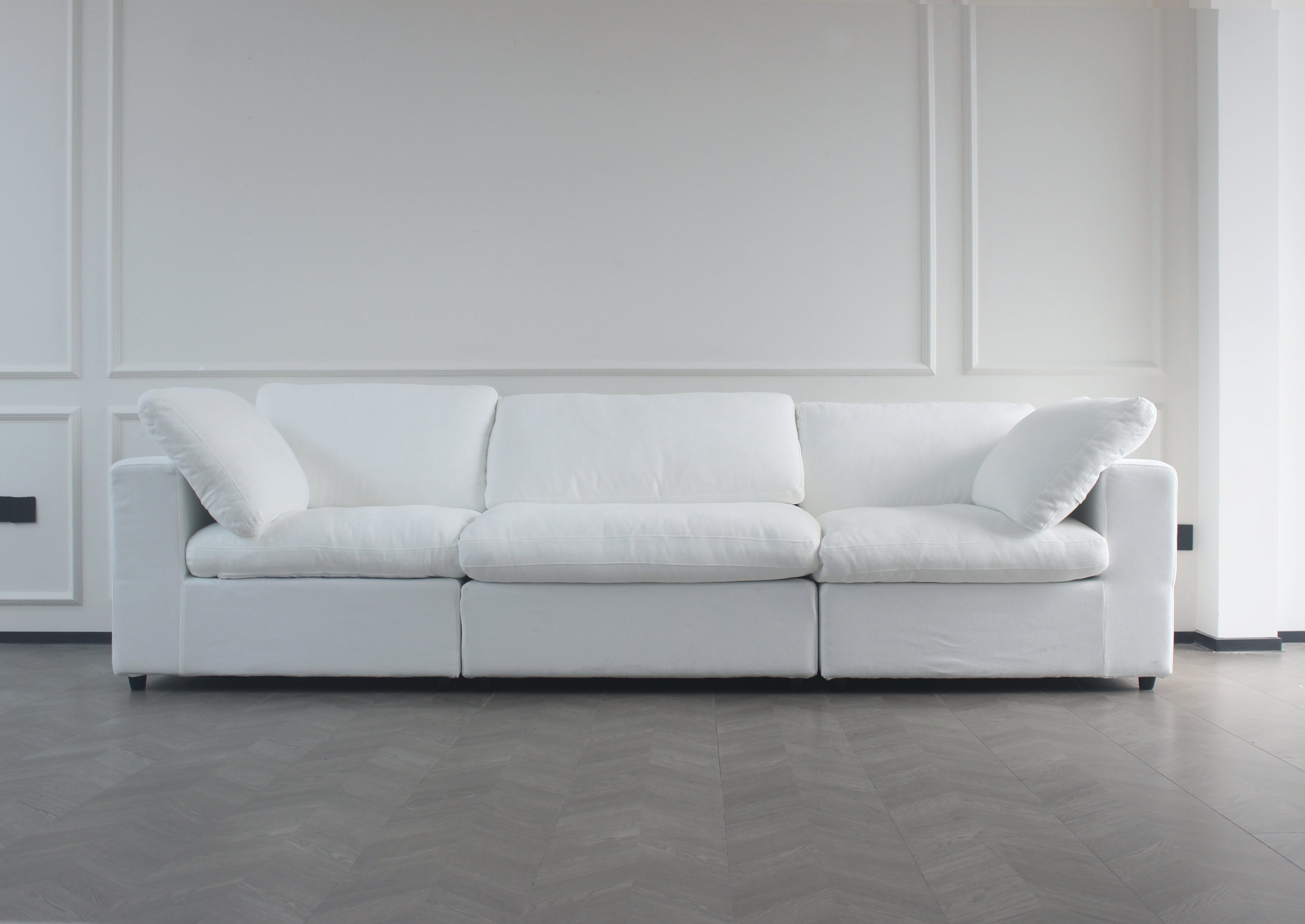 Oversized Cloud Modular Sectional Sofa,120' Down Filled Comfort 3Seater Sofa Couch for Living Room,Minimalist Wide Deep Seat Couches for Office Apartment  3Seaters