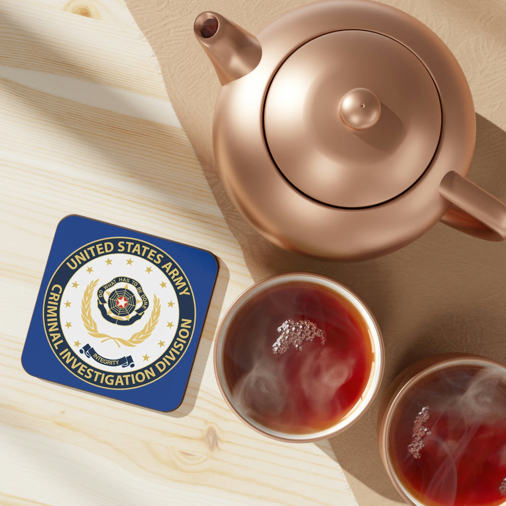 Army CID Seal - Hardboard Back Coaster