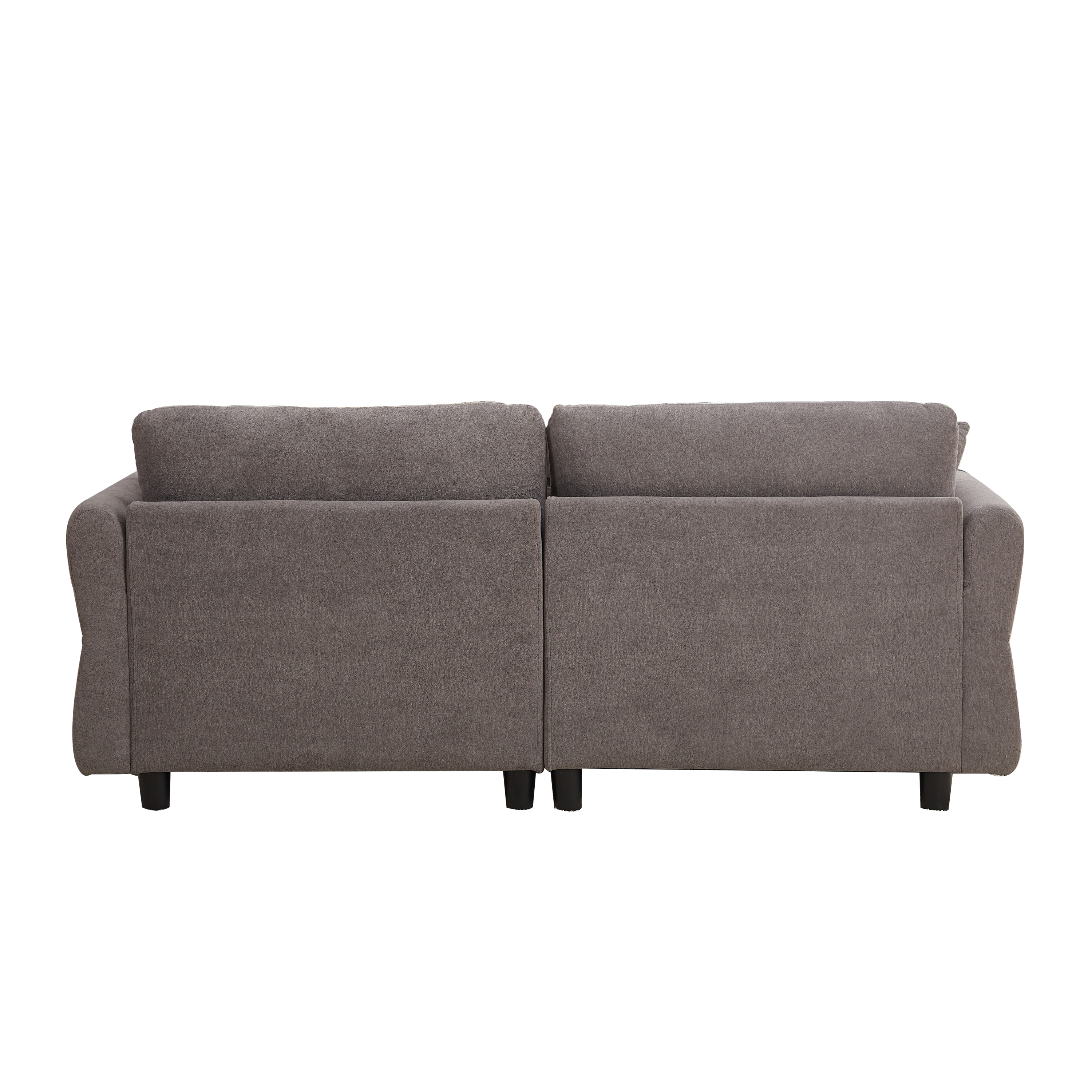80''Premium chenille fabric sofa with 2 cushions and 1 lumbar pillow Armrest strap design,,upholstered 3-seater sofa  for living rooms, bedrooms,apartments and offices Grey