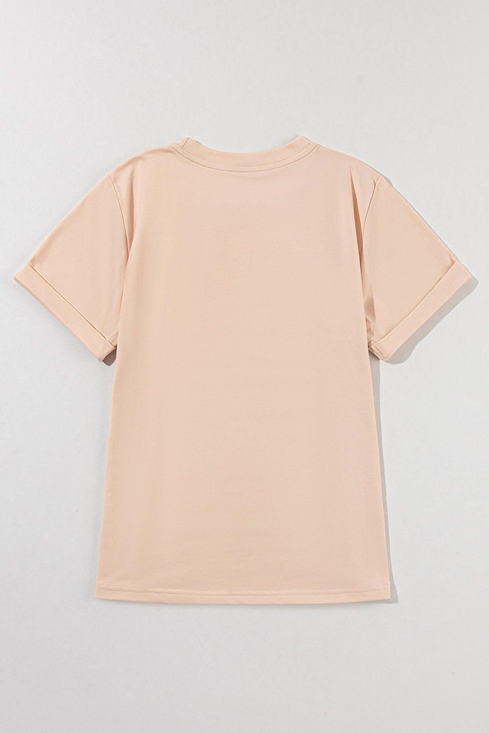 Solid Short Sleeve Crew Neck Tee