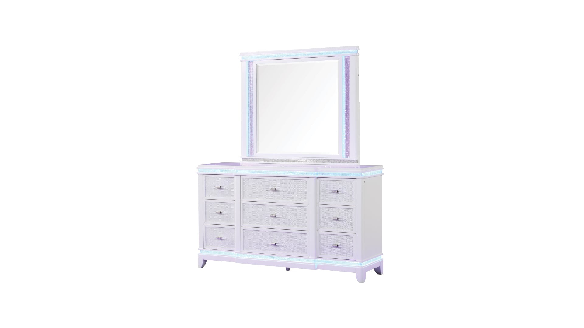 OPIUM  Queen 5 Pc Bedroom set in Milky White(NJ INVENTORY)
