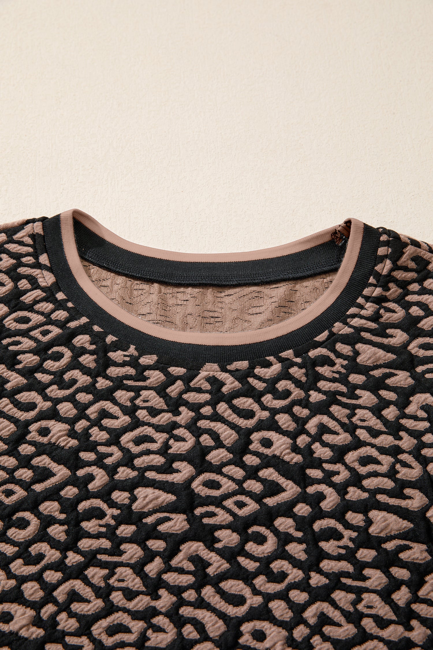 Leopard Bubble Sleeve Shift Mini Dress
