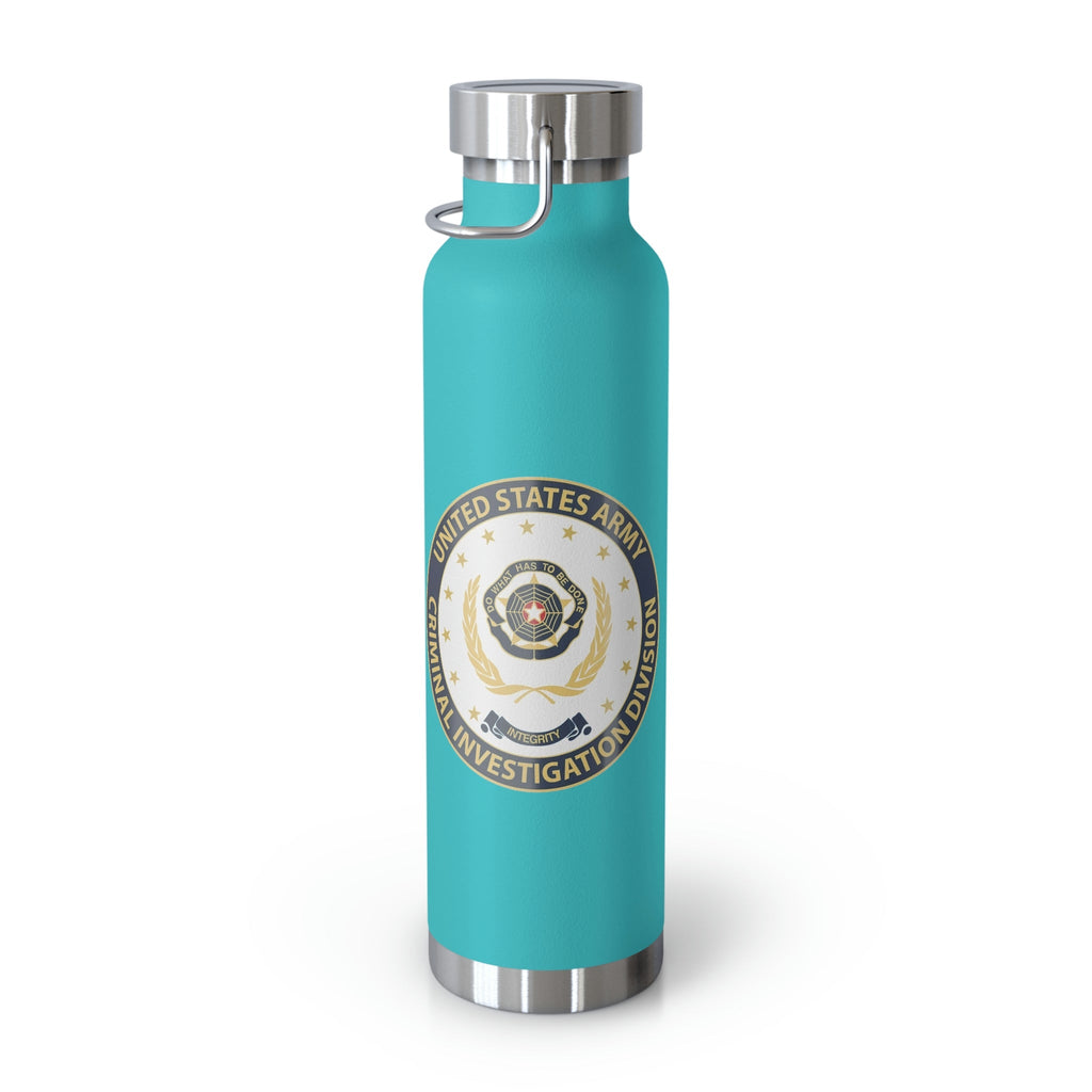 Army CID Badge and Seal - Copper Vacuum Insulated Bottle, 22oz