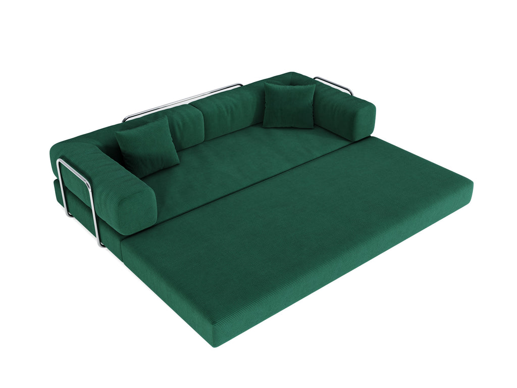 78.8inch  Modular Sectional Sofa, Convertible Pudding Block Sofa, Floor Standing Sofa Bed Arm Comfort Sofa Bed, Compression Sofa for Living Room and Bedroom -  (Green)