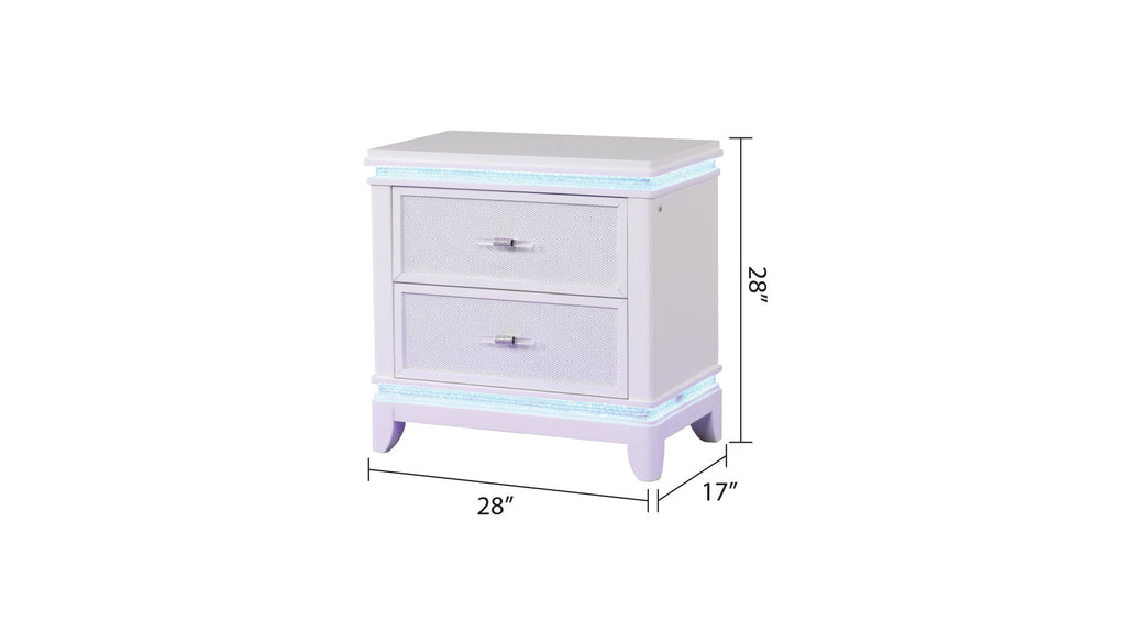 OPIUM King 5 Pc Bedroom set in Milky White(NJ INVENTORY)