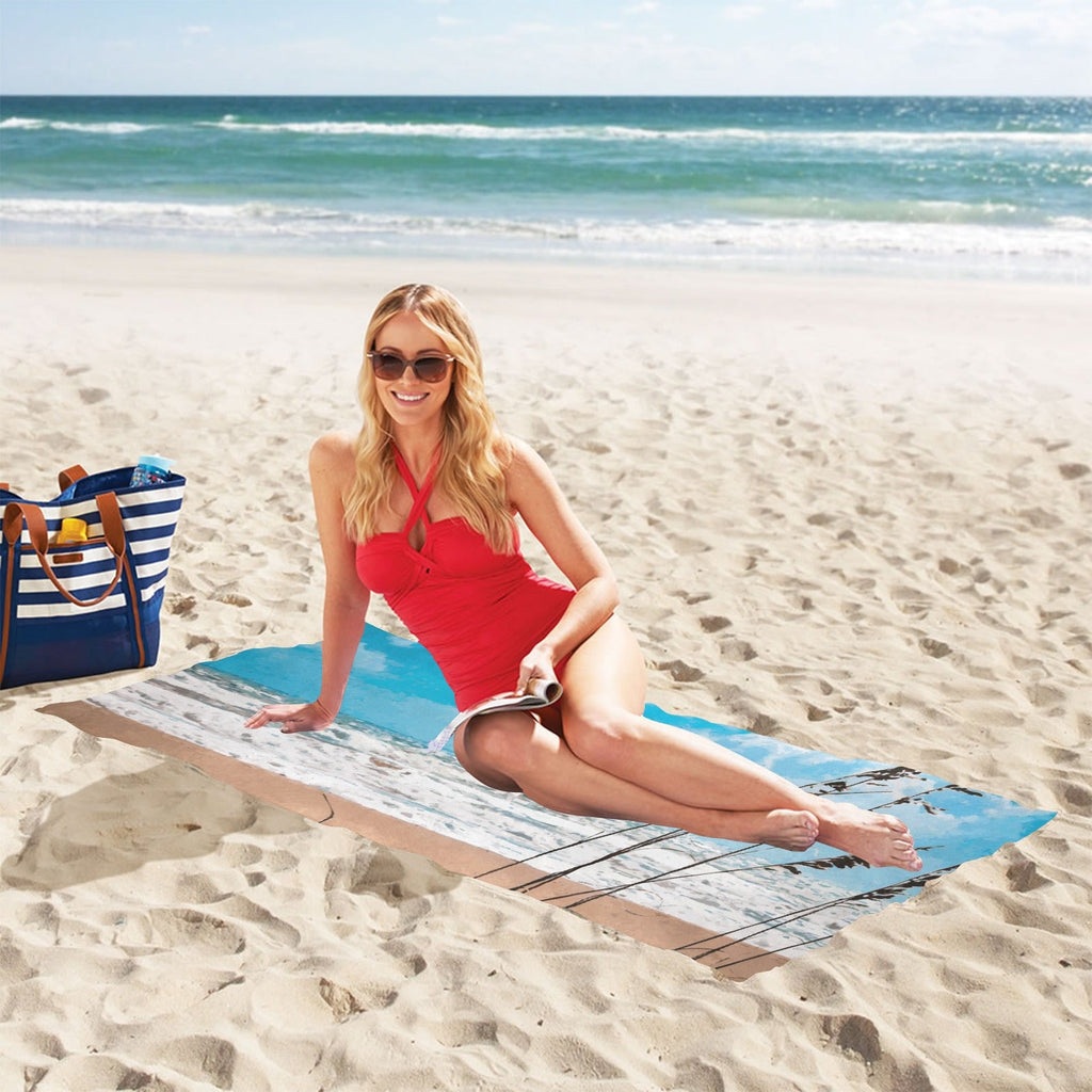 Ocean and Blue Skies Beach Towel - 30"x 60" (Made in USA)