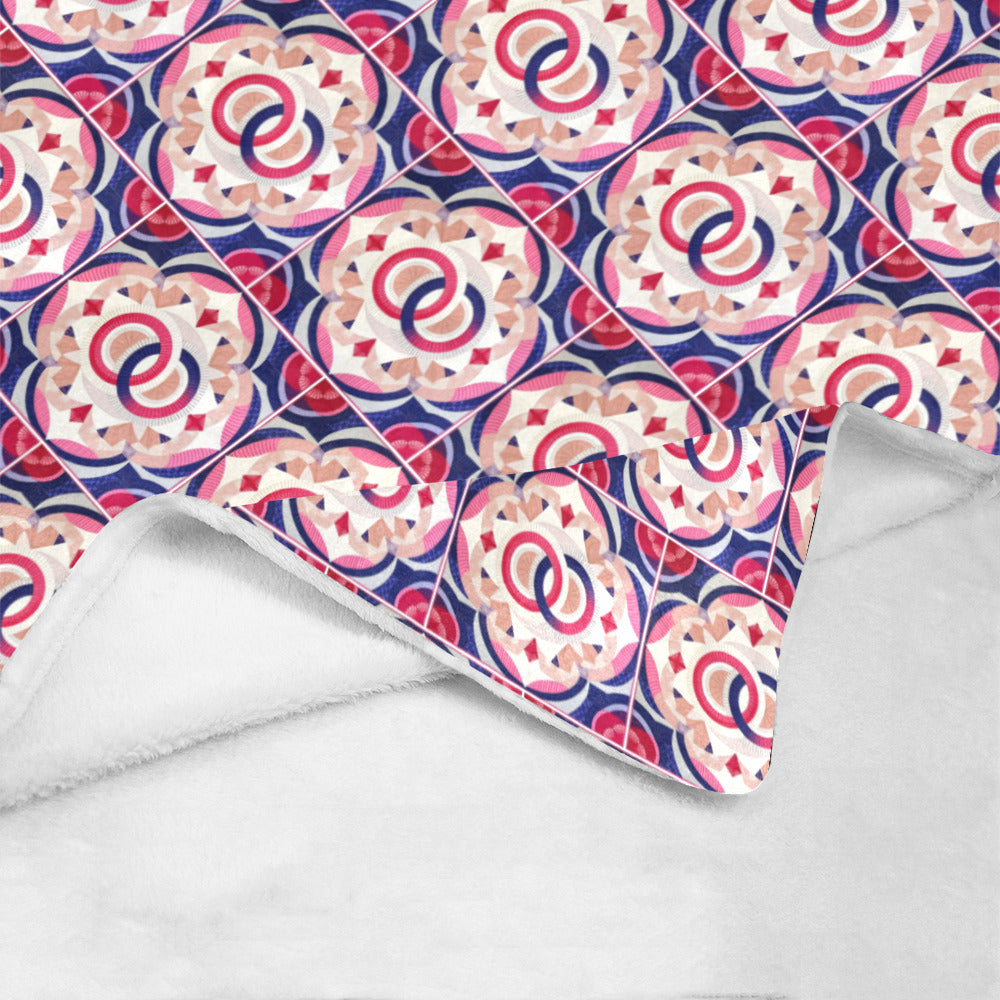 Double Rings Ultra-Soft Micro Fleece Blanket 50" x 60" (Made in USA)