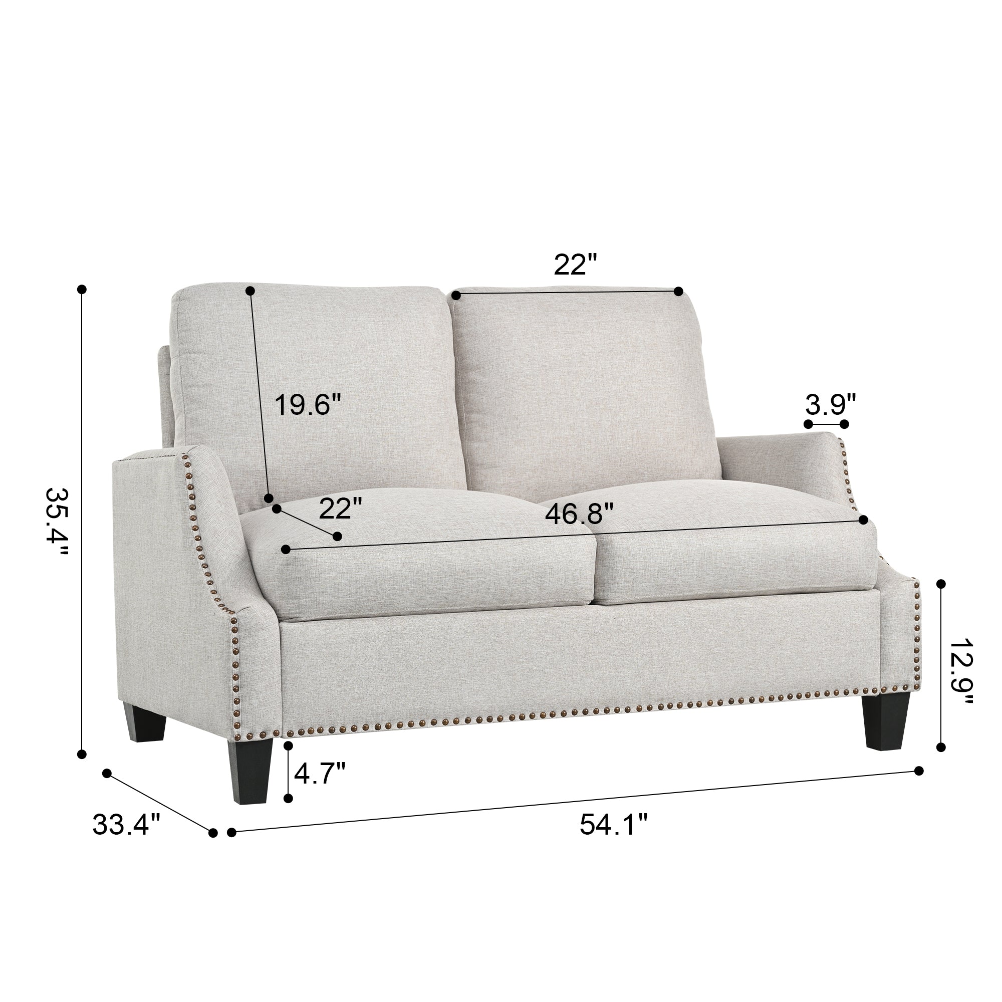 3 Piece Living Room Sofa Sets, Sectional Couch and Loveseat and Armchair Set, Modern 3 Seater Sofa + 2 Seater Couch+ Accent Chair Furniture Set for Apartment