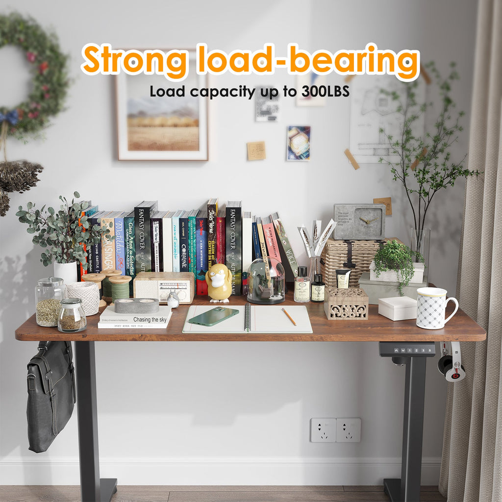 STARY Electric Standing Desk Adjustable Height Sit Stand Home Office Desk with Splice Board