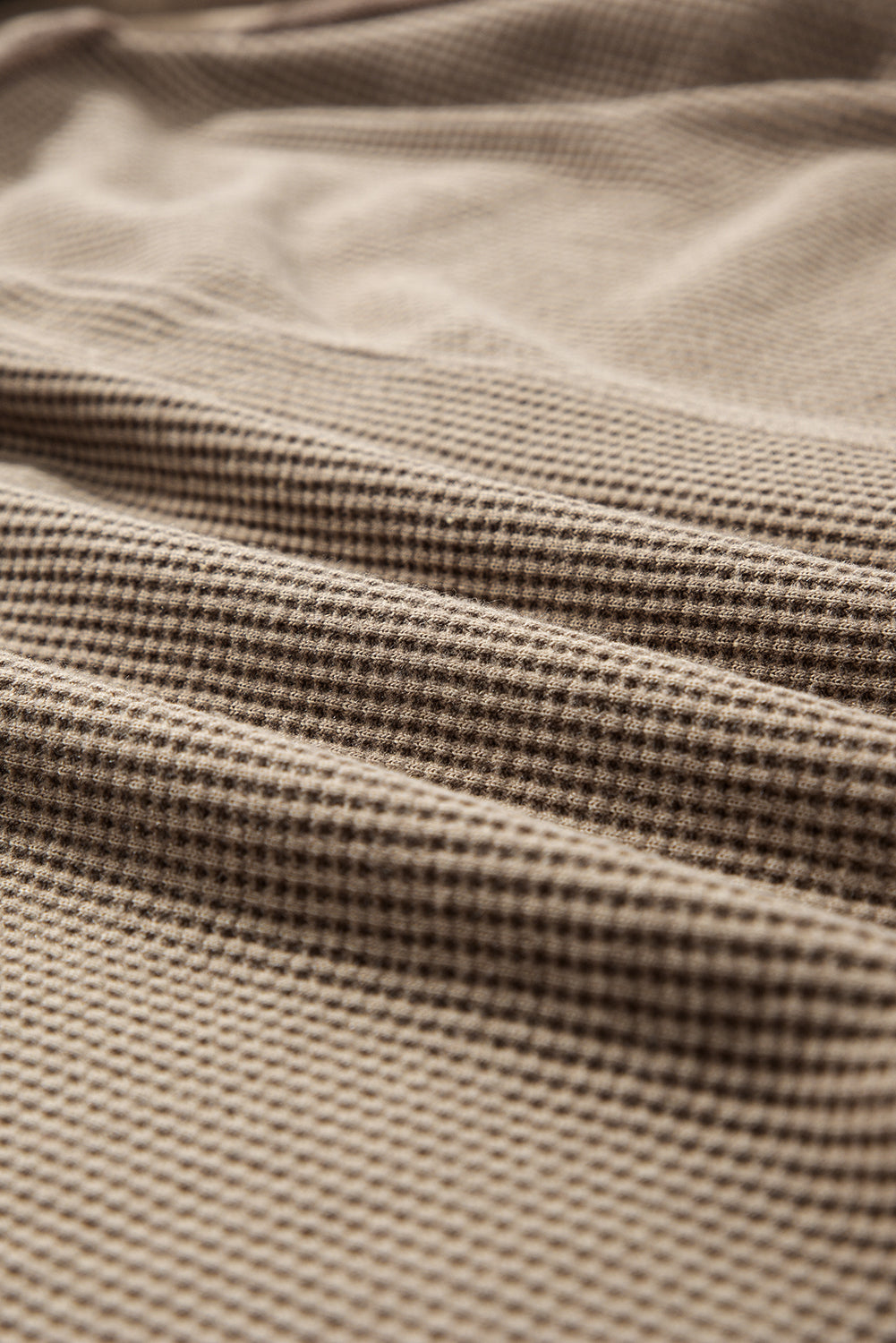 Solid Mineral Wash Waffle Knit Patchwork Shacket