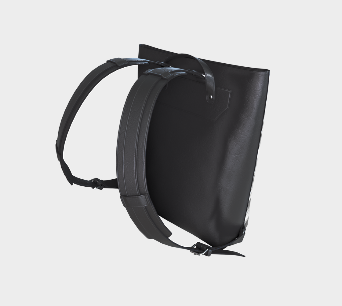 Grey Pouty Lips Vegan Leather Backpack