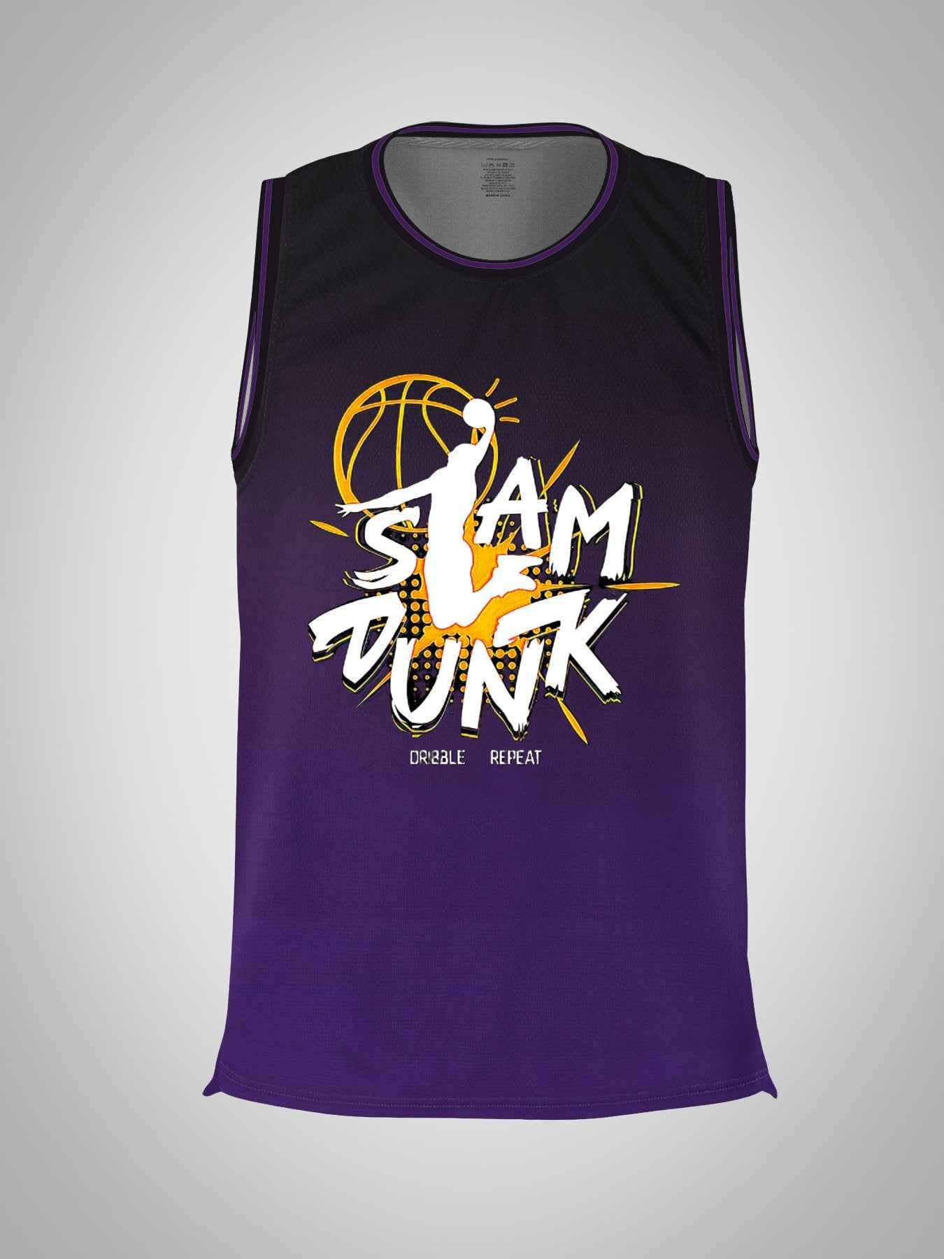 Slam Dunk Adult Purple Basketball Jersey | Ships From USA