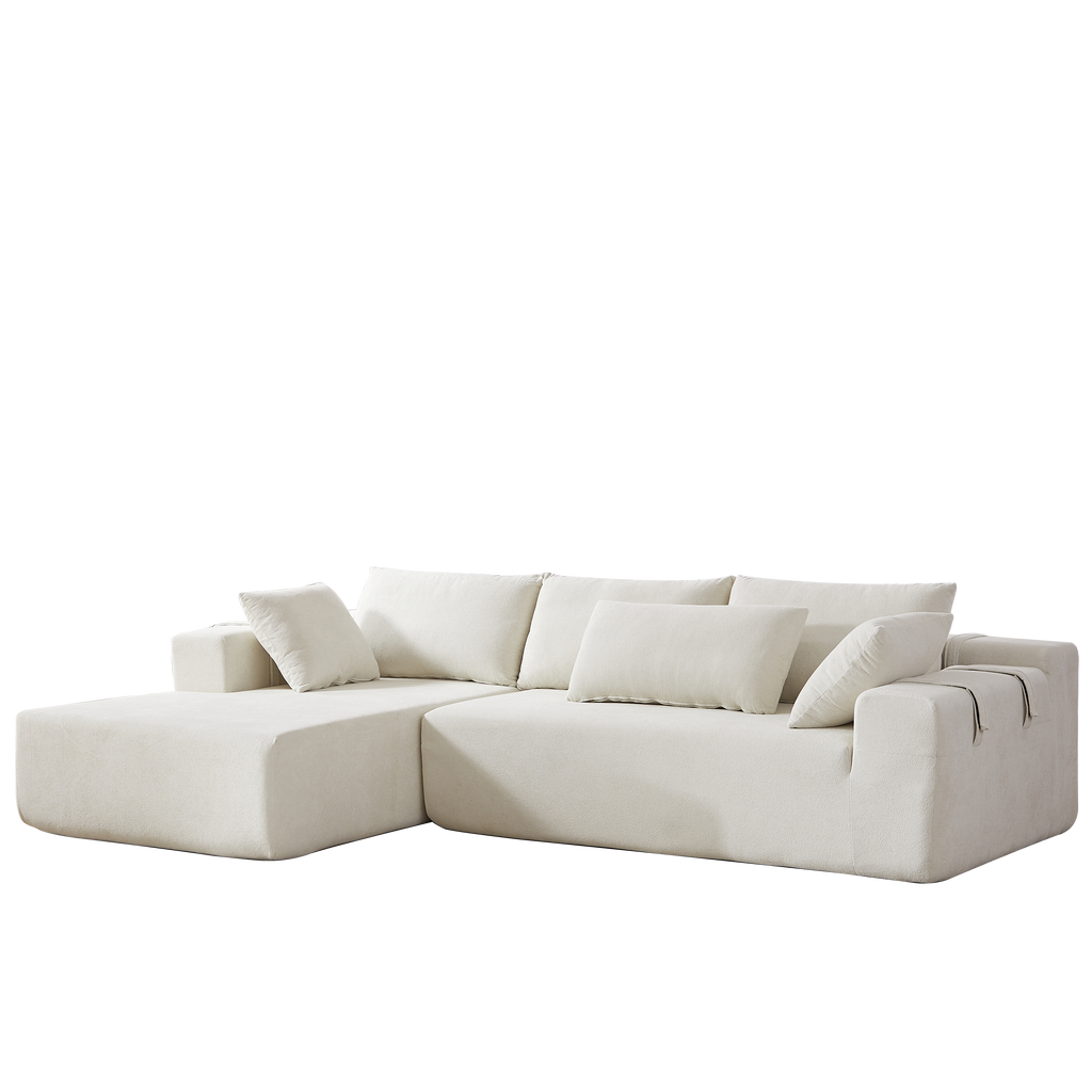 Modern Chenille Upholstered Sectional Sofa Couch Set,Modular 108' L Shaped Sectional Living Room Sofa Set With 6 Pillows,Free Combination Sofa Couch for Living Room,Bedroom