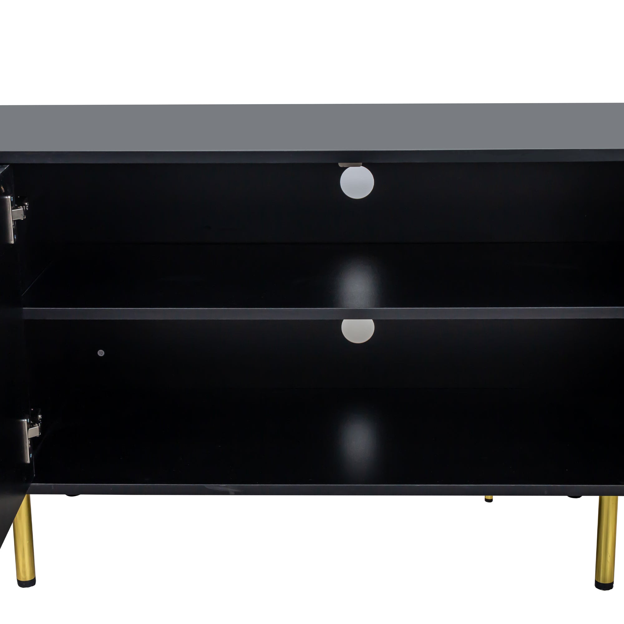 Modern warm Black TV cabinet for 80 inch TV Stands, for Living Room Bedroom