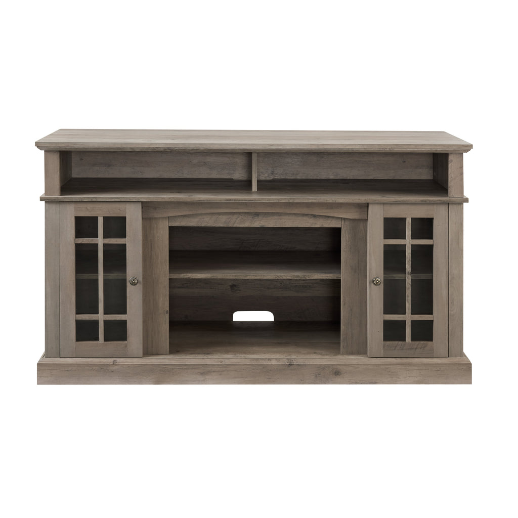 Classic TV Media Stand Modern Entertainment Console for TV Up to 65' with Open and Closed Storage Space, Gray Wash, 58.25'W*15.75'D*32'H