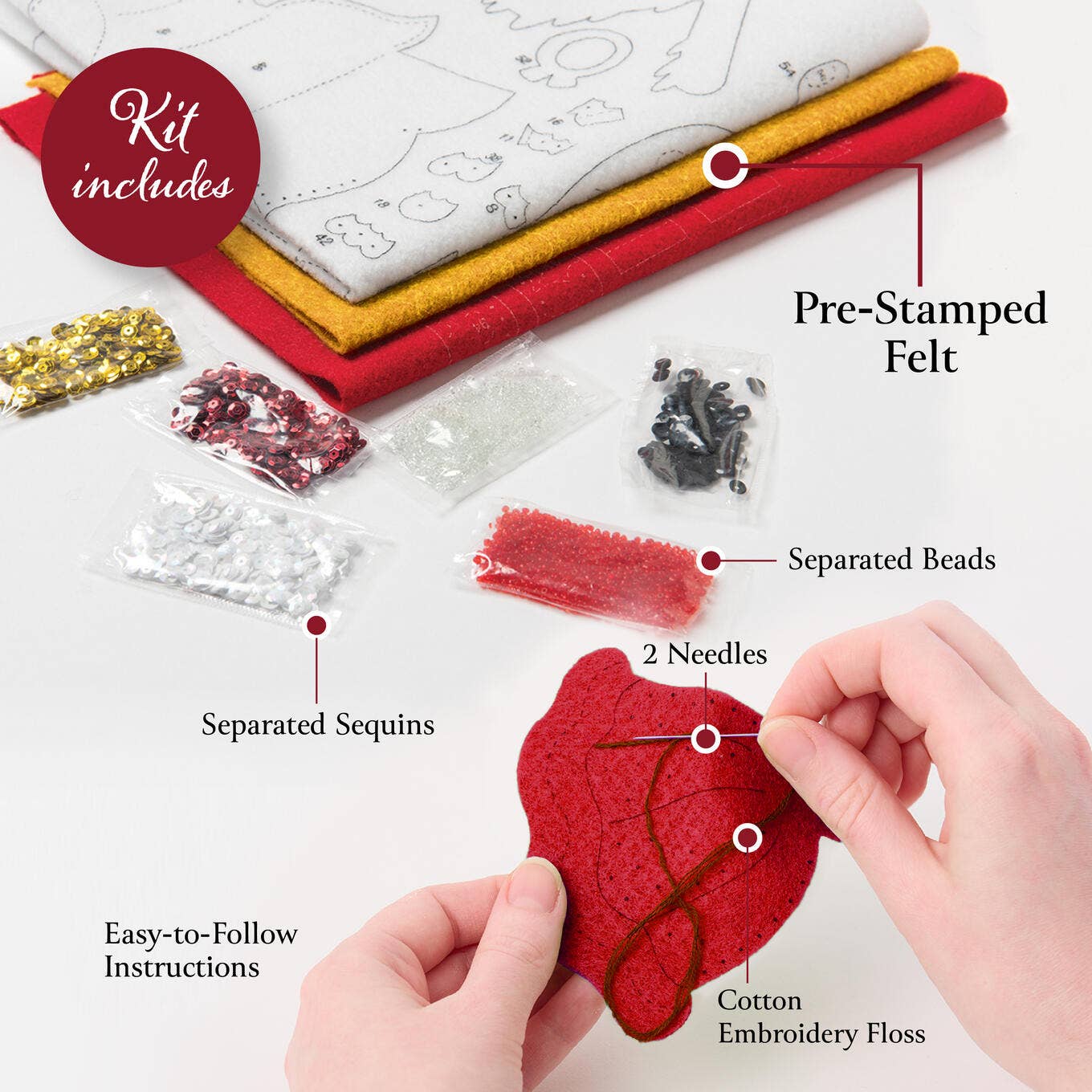 Plaid Crafts - Bucilla Silent Night Felt Ornament Kit Set of 4
