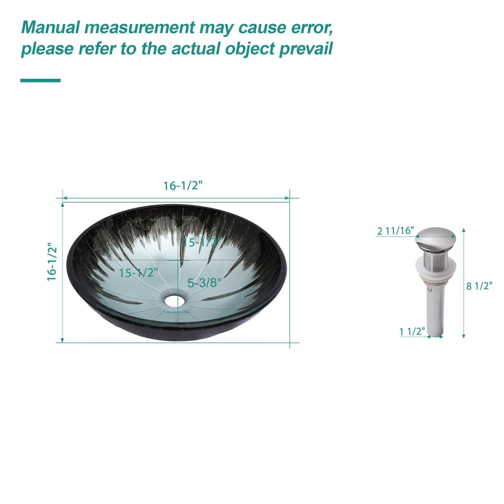 Crackle Vessel Sink With Pop Up Drain, Oval Bathroom Basin - Gray