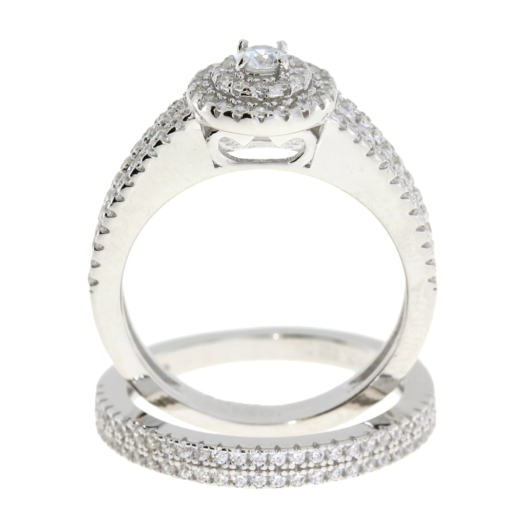 Natural Cubic Zirconia CZ SS Bridal Sterling Silver