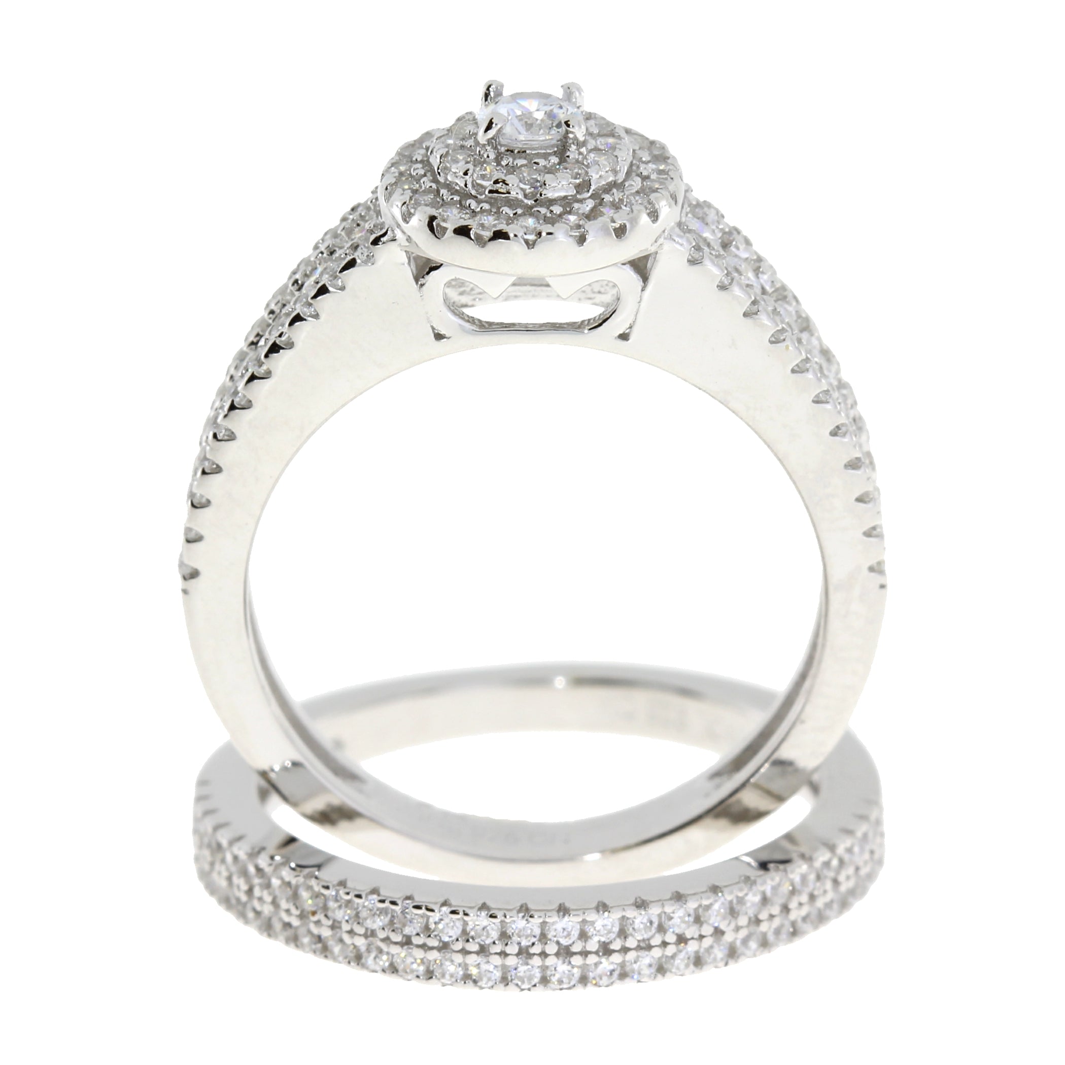Natural Cubic Zirconia CZ SS Bridal Sterling Silver