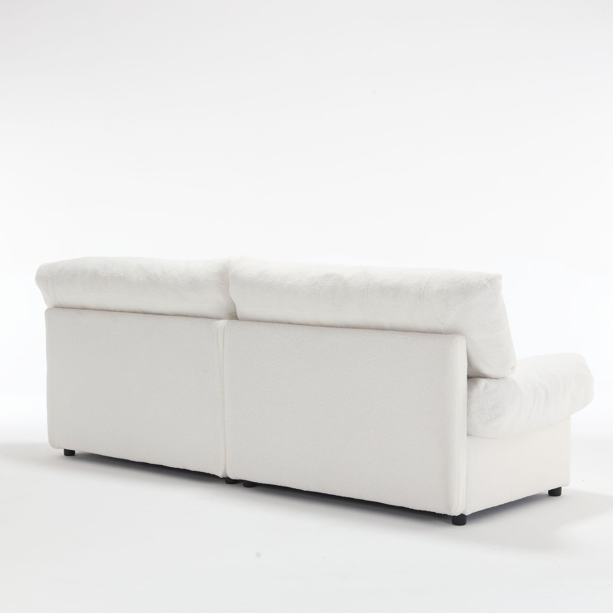 [VIDEO provided][New] Cloud Style Sofa, Teddy Velvet Fabric, Comfy Padded Cloud Couch for Living Room, Apartment