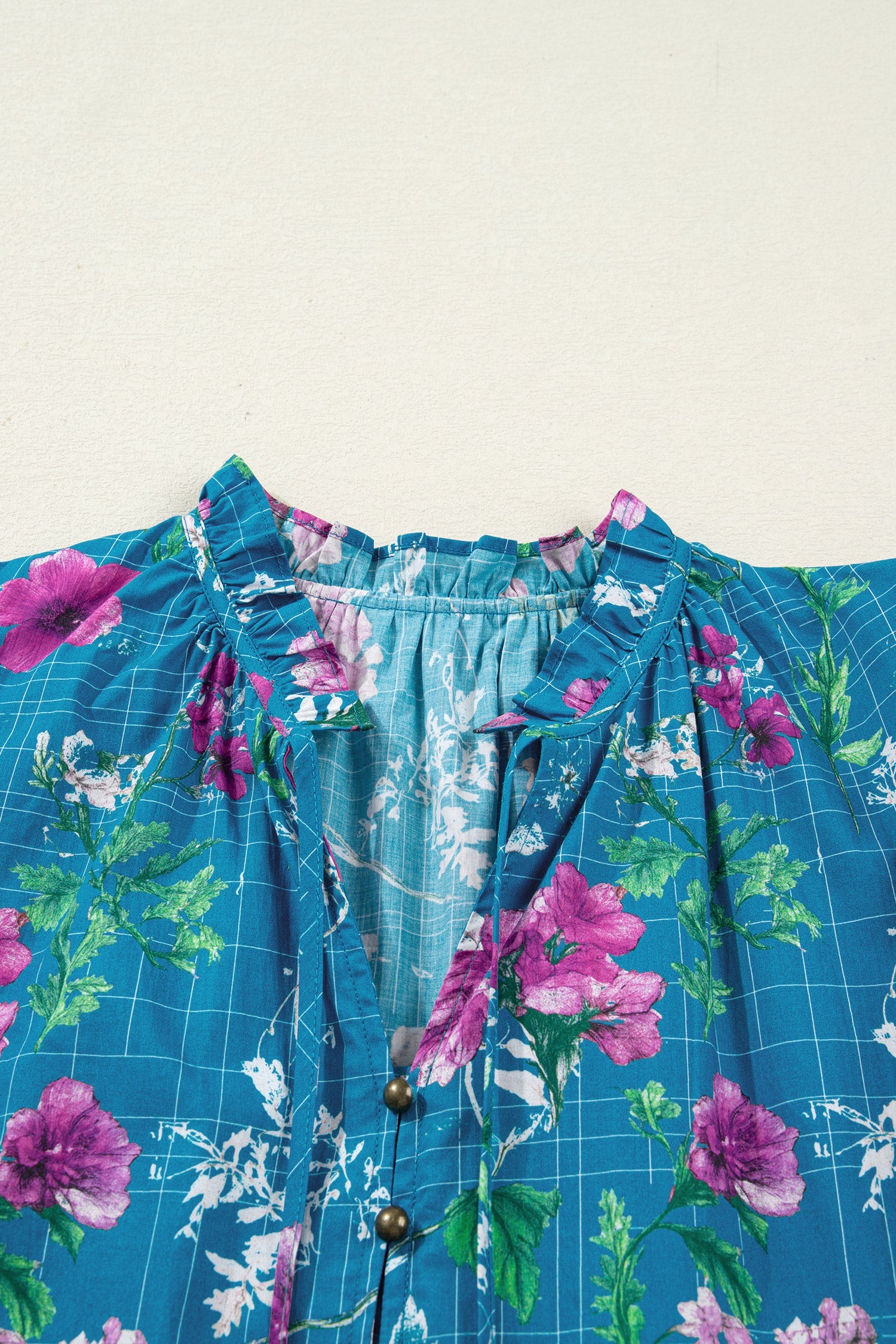 Floral Flutter Sleeve Tie Neck Belted Midi Dress