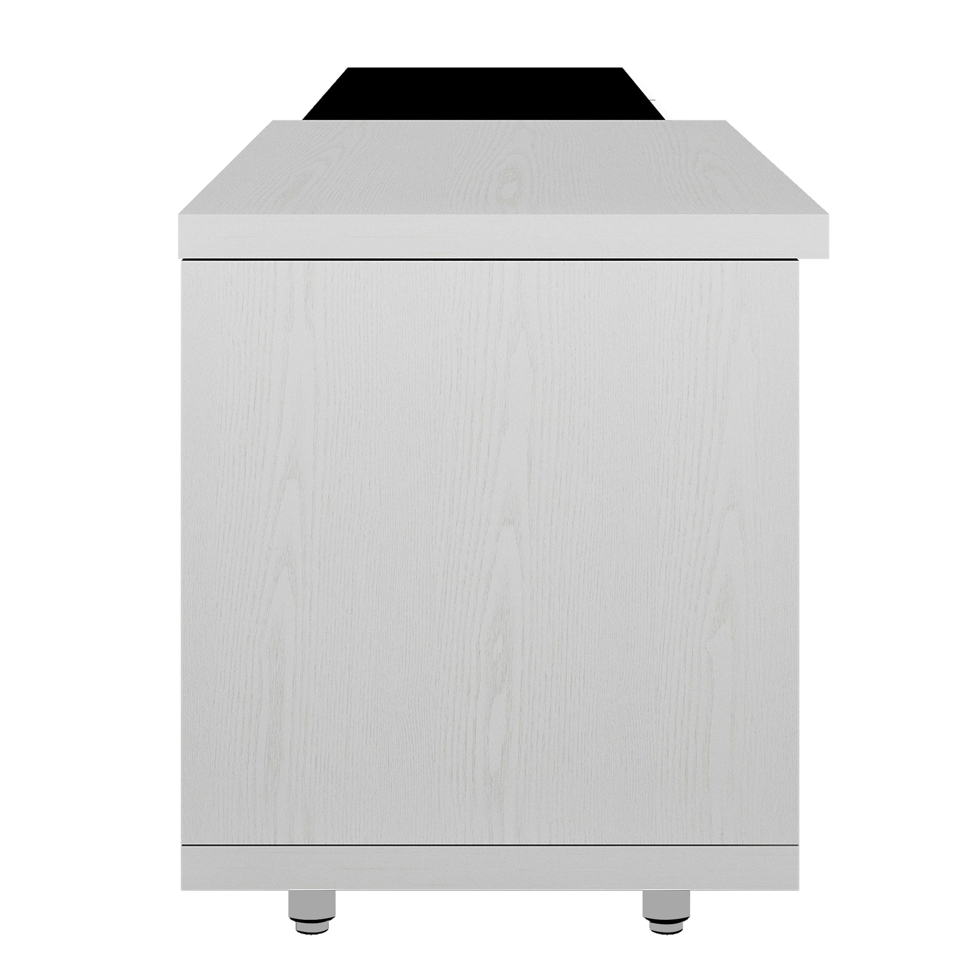 U-Can 70.1''-100'' Modern Stylish  TV Stand  TV Cabinet for 80+inch TV, White+Black, (Old SKU:WF299723AAB)