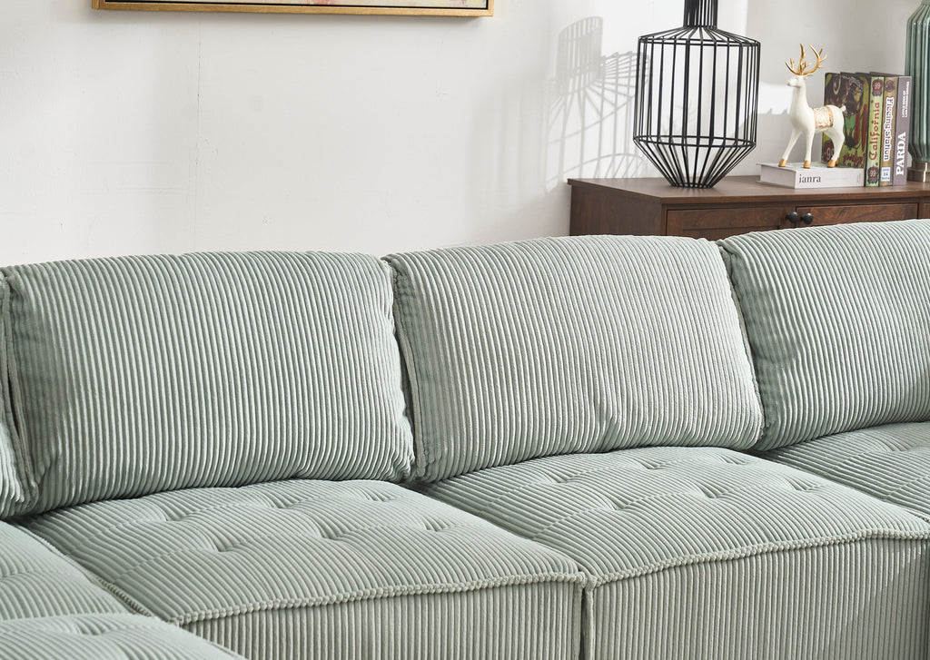 UNITED WE WIN Modular Sectional Sofa U Shaped Modular Couch with Reversible Chaise Modular Sofa Sectional Couch,6- Seat Convertible Sofa,Fit for Living Room