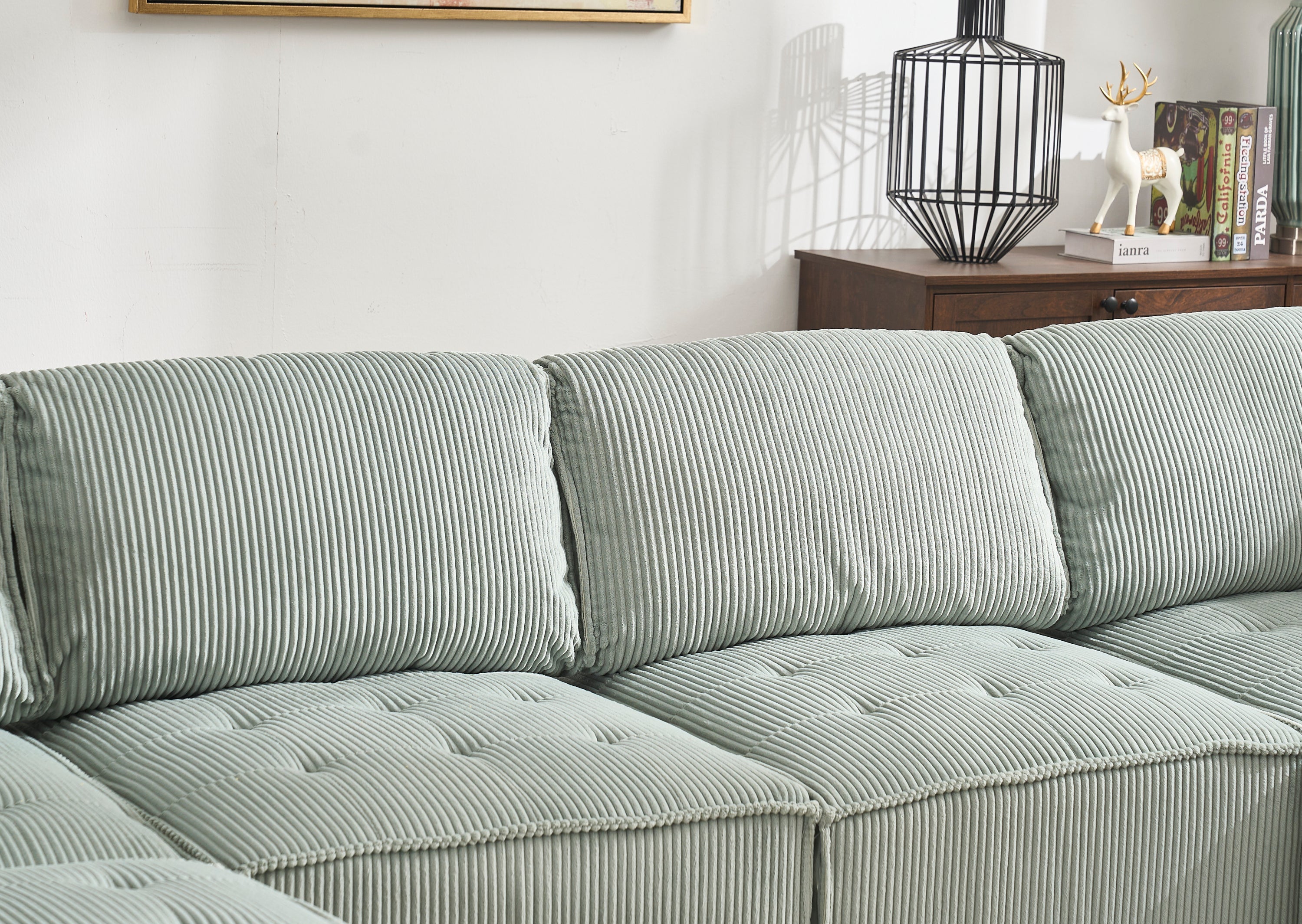 UNITED WE WIN Modular Sectional Sofa U Shaped Modular Couch with Reversible Chaise Modular Sofa Sectional Couch,6- Seat Convertible Sofa,Fit for Living Room