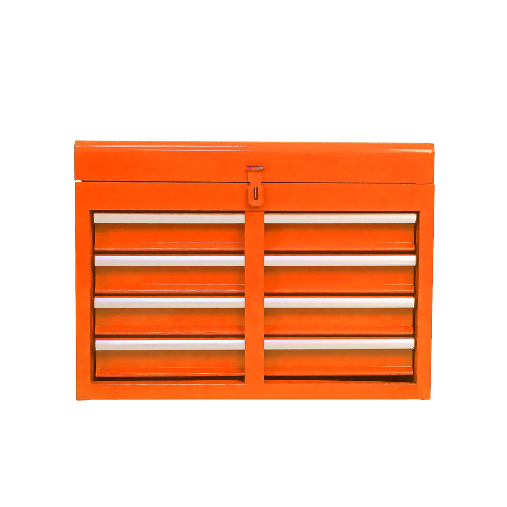Rolling Tool Chest, 5-Drawer Tool Box Organizer w/Lockable Wheels & Sliding Drawers & Detachable Top & Adjustable Shelf, Tool Storage Cabinet for Garage Workshop(Orange)