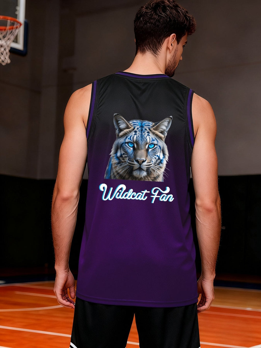 Wildcat Fan Adult Purple Basketball Jersey | Ships From USA