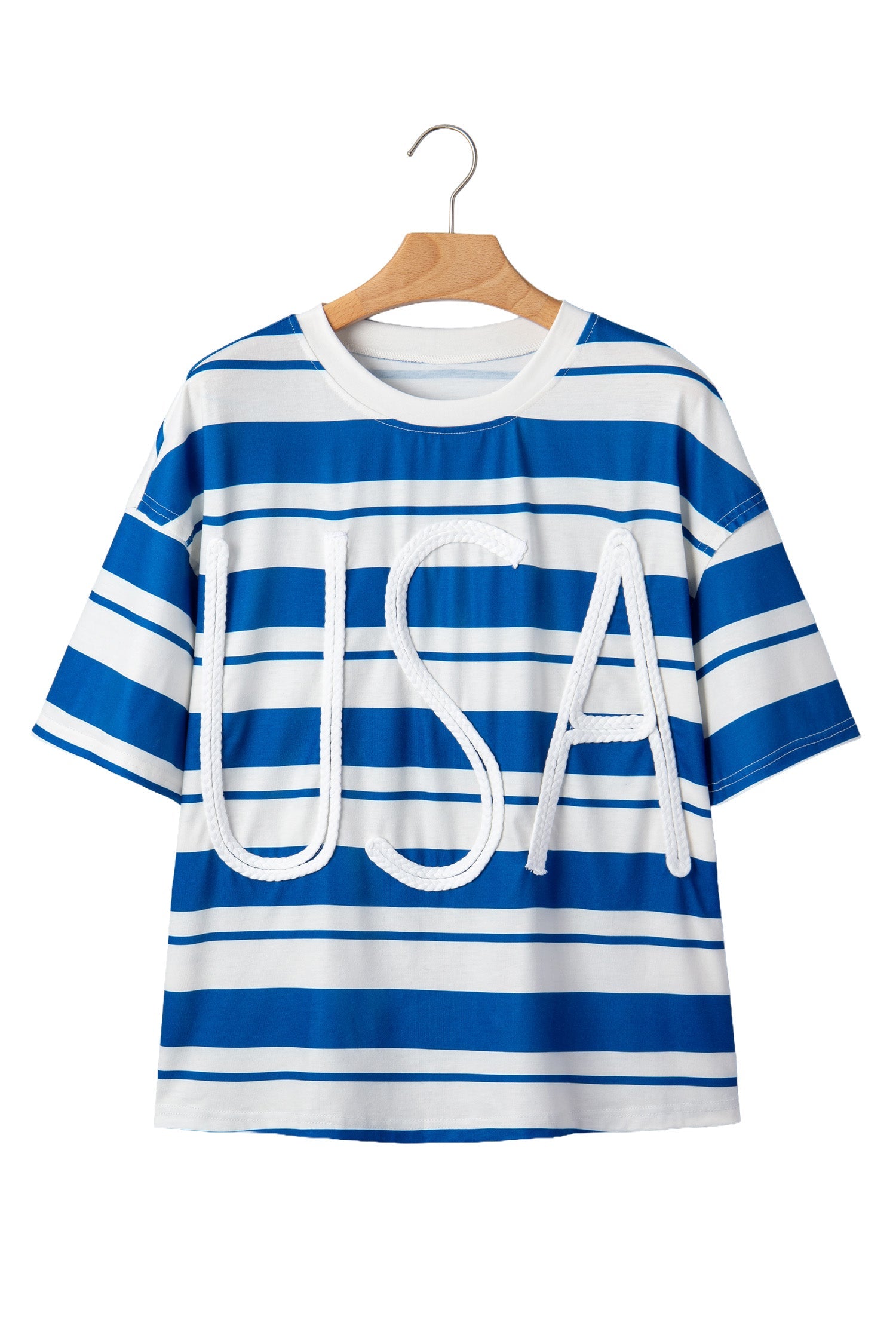 Stripe USA Graphic Drop Shoulder Short Sleeve T-Shirt