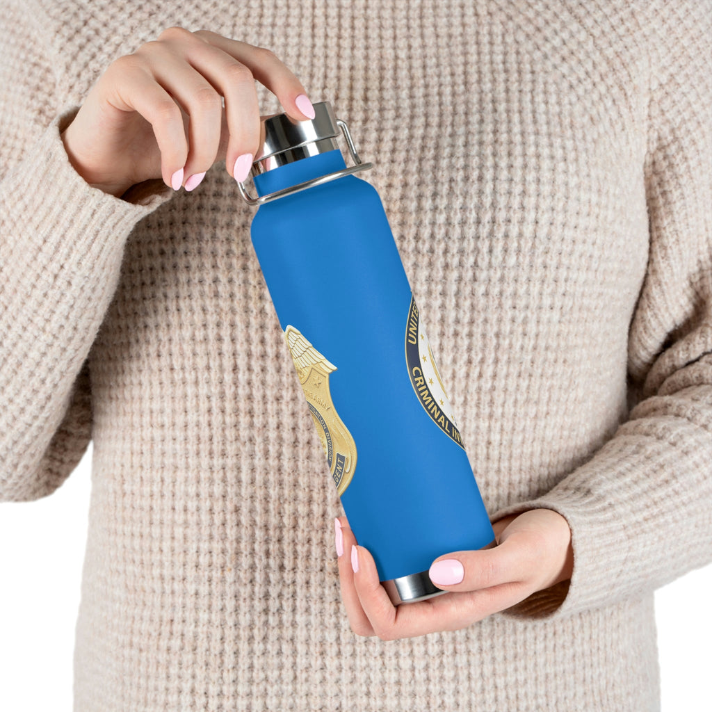 Army CID Badge and Seal - Copper Vacuum Insulated Bottle, 22oz