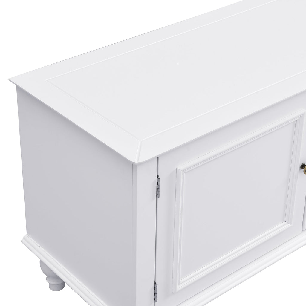 U-Can 70.9'' Modern TV Stand for TVs up to 80 Inches, Entertainment Center with Open Compartment, TV Storage Cabinet with 2 Drawers, 2 Cabinets and 5 Solid Legs for Living room