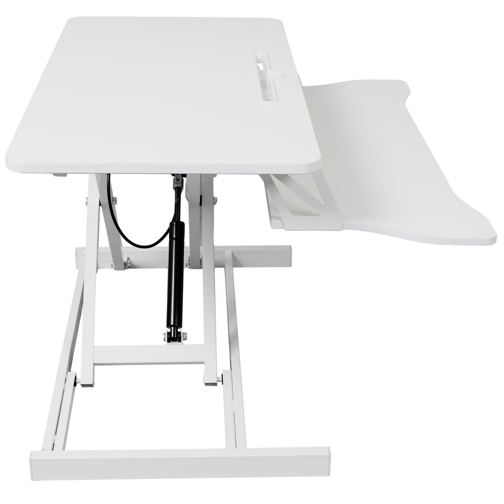 Adjustable Height Standing Laptop Desk,Adjustable Sit to Stand Up Workstation with Keyboard Tray,White