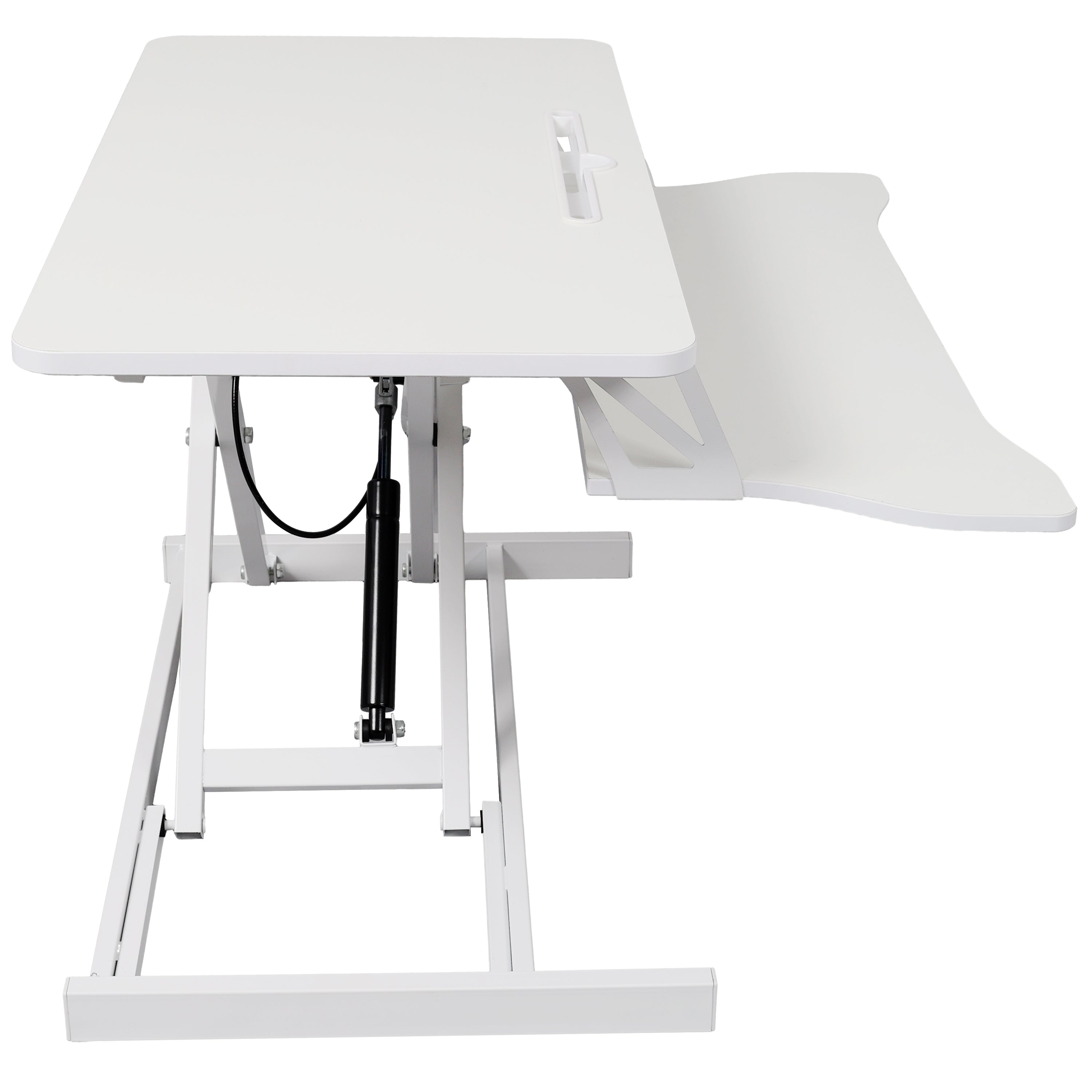 Adjustable Height Standing Laptop Desk,Adjustable Sit to Stand Up Workstation with Keyboard Tray,White