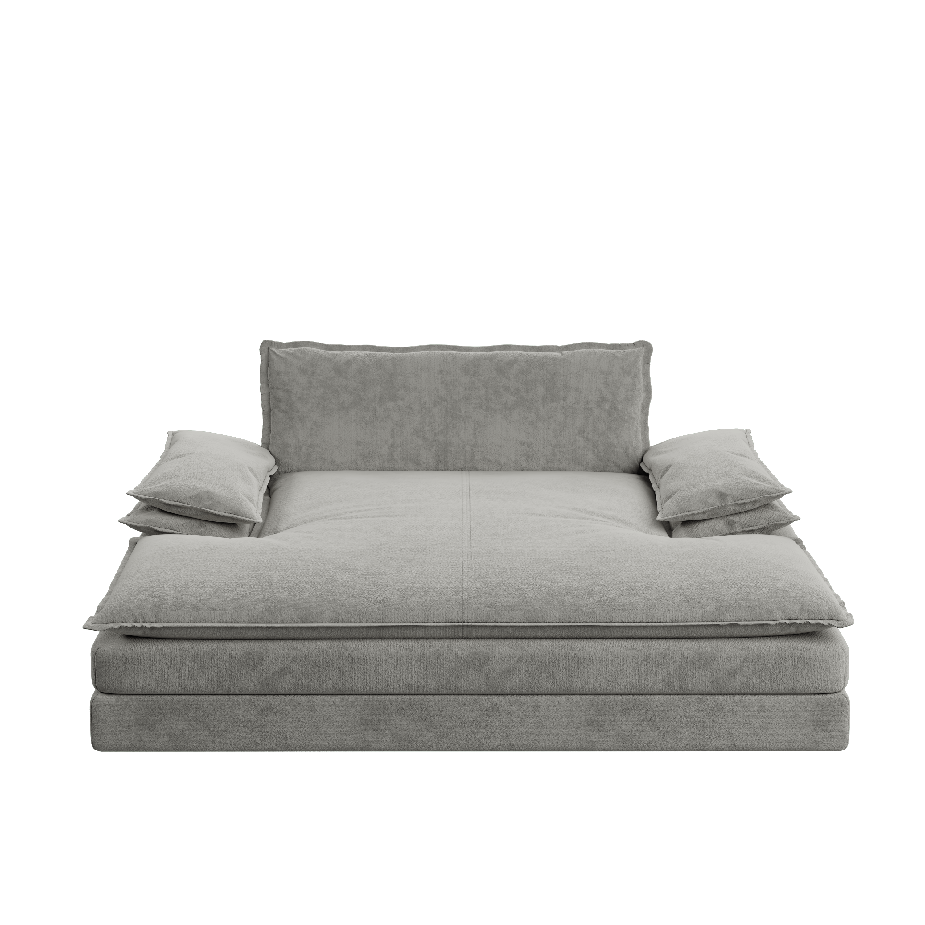 Modern Oversized Double Chaise Lounge Chair,Deep Seat Upholstered Reading Chair with Detachable Design,Chenille Lazy Sofa w/ Large Pillows & Wide Armrests,Suitable for Living Rooms, Apartments,Grey