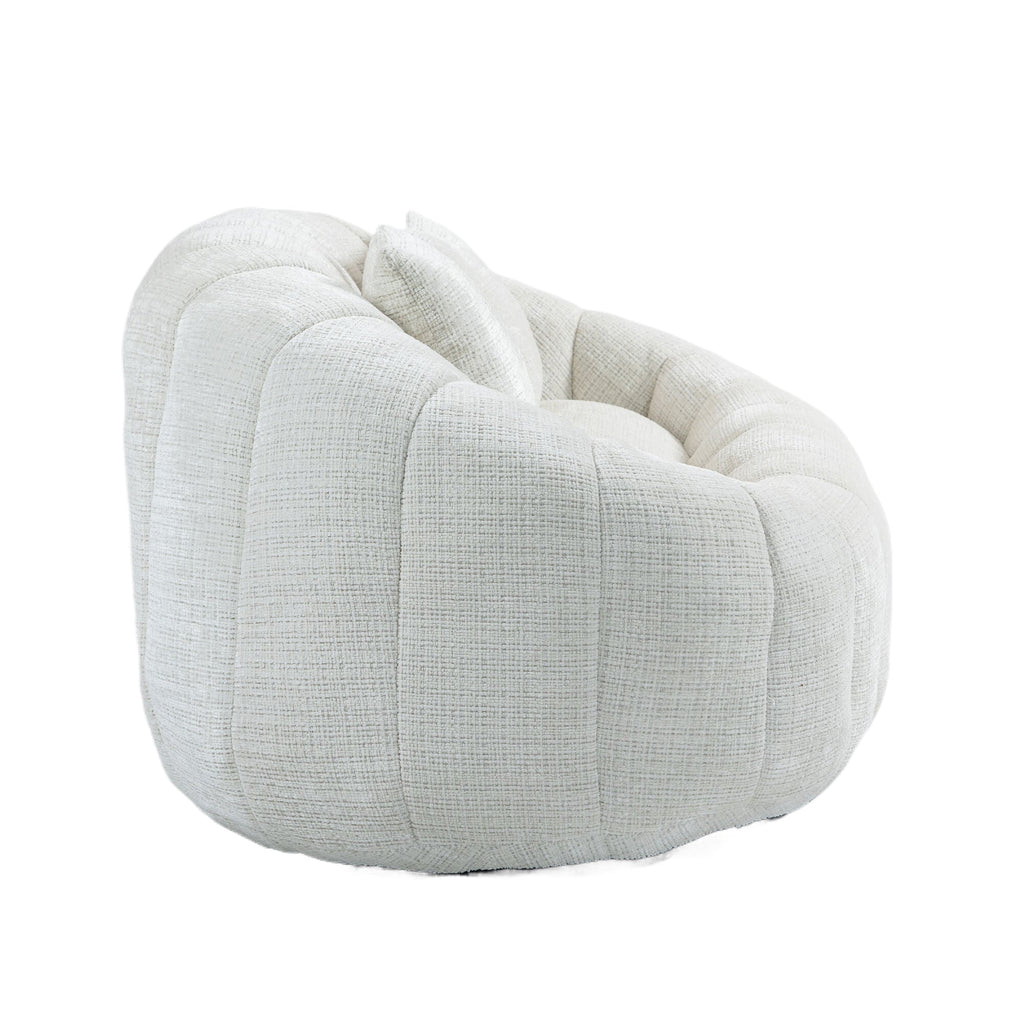 Bean Bag sofa Lazy Sofa Durable Comfort Lounger High Back Bean Bag Chair Couch for Adults and Kids, Indoor & Outdoor, Accent Floor Soft Lounge Chair  (Beige chenille)