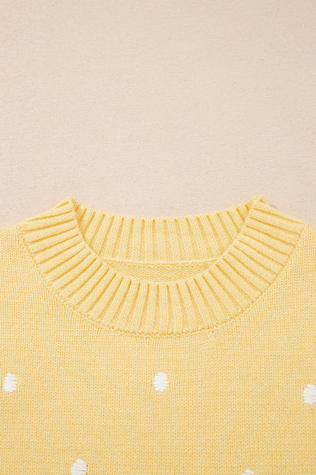 Polka Dot Bubble Short Sleeve Sweater