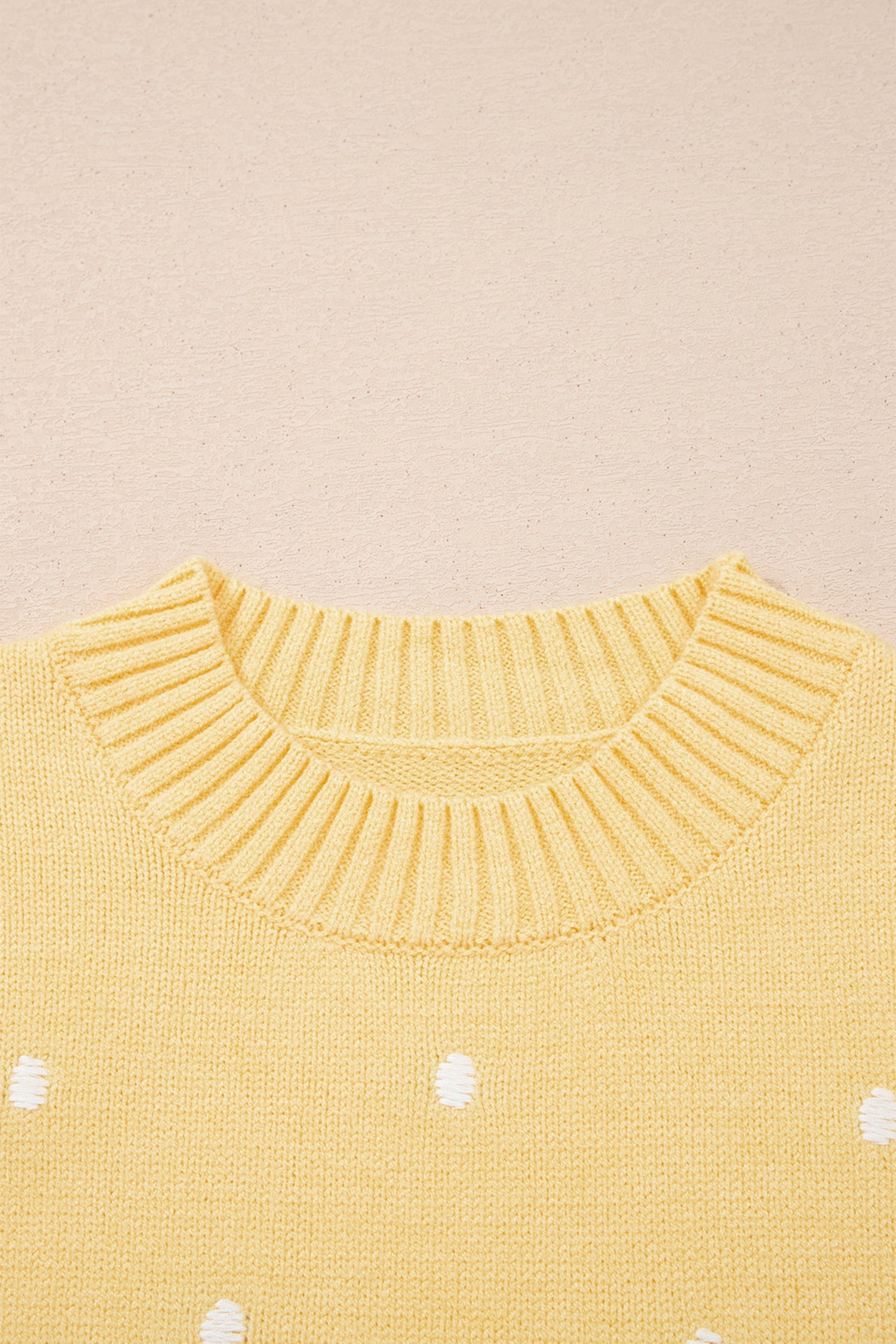 Polka Dot Bubble Short Sleeve Sweater