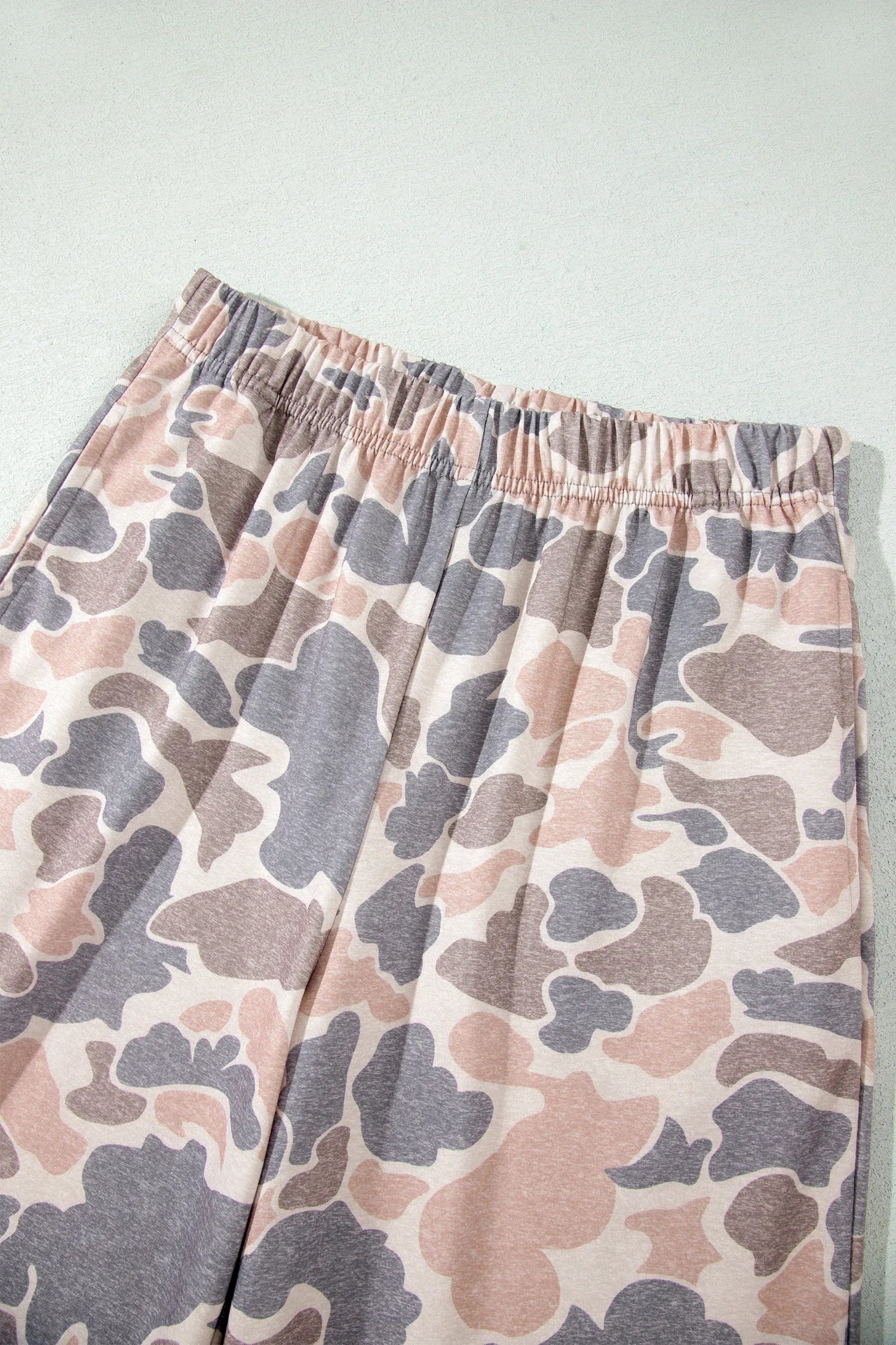 Camo Long Sleeve Top & Loose Pants Set