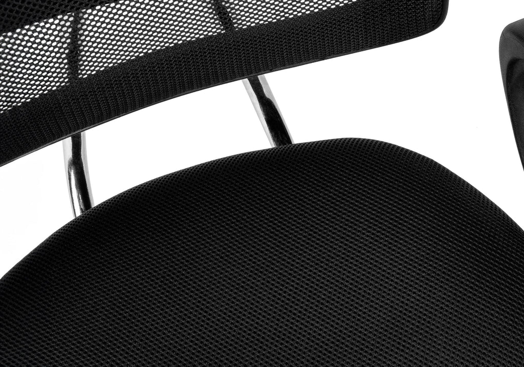 Office Chair, Adjustable Height, Swivel, Ergonomic, Armrests, Computer Desk, Work, Juvenile, Black Mesh, Black Metal, Contemporary, Modern