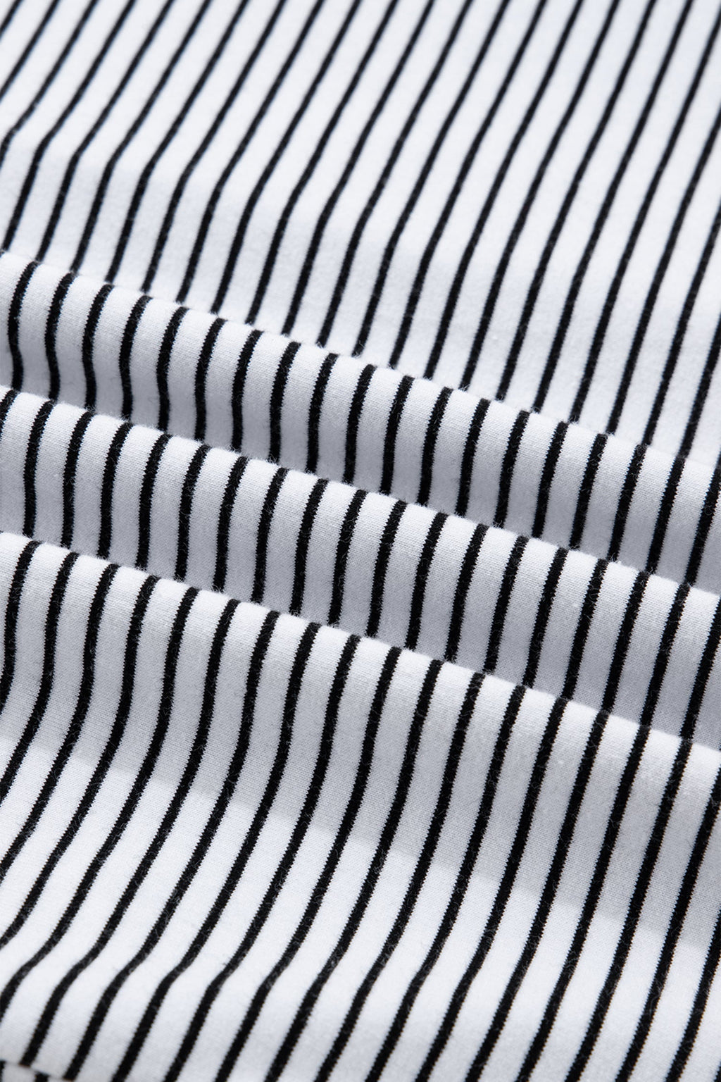 Stripe Contrast Trim Round Neck Summer Shirt
