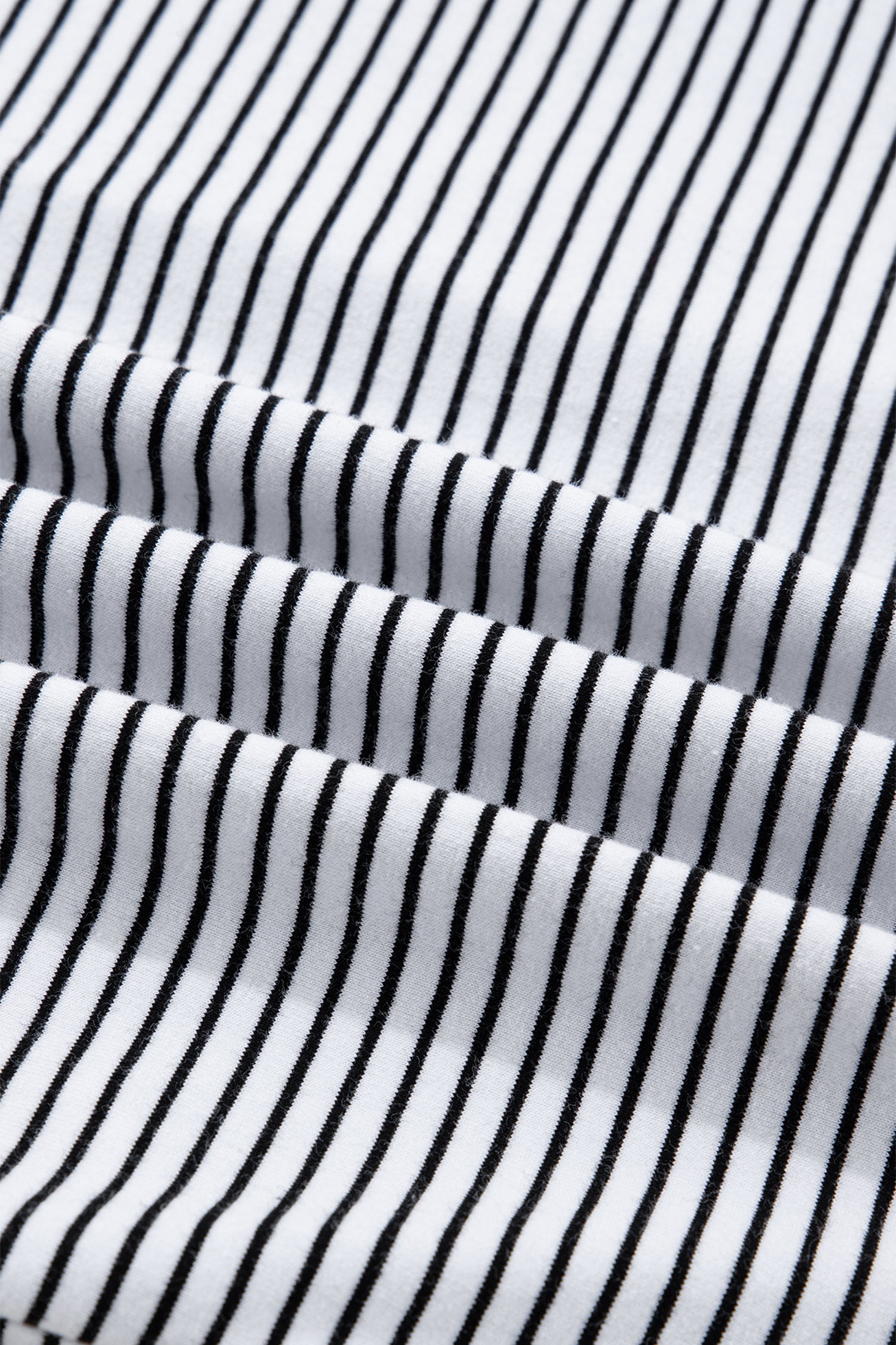 Stripe Contrast Trim Round Neck Summer Shirt