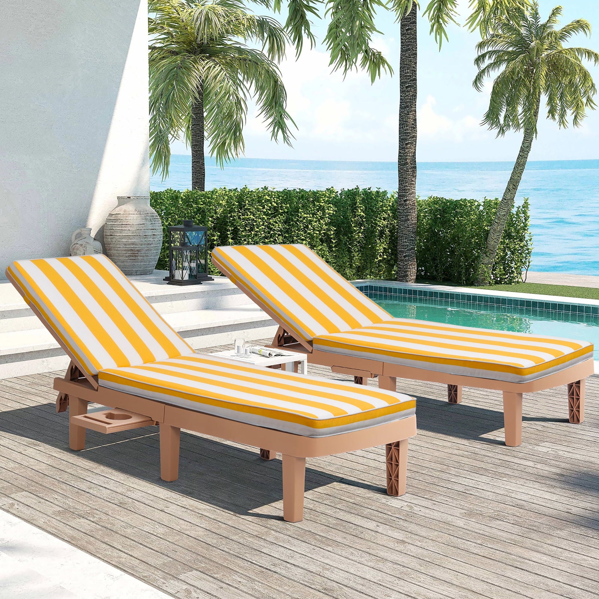 Outdoor Lounge Chair Cushion Replacement Patio Funiture Seat Cushion Chaise Lounge Cushion