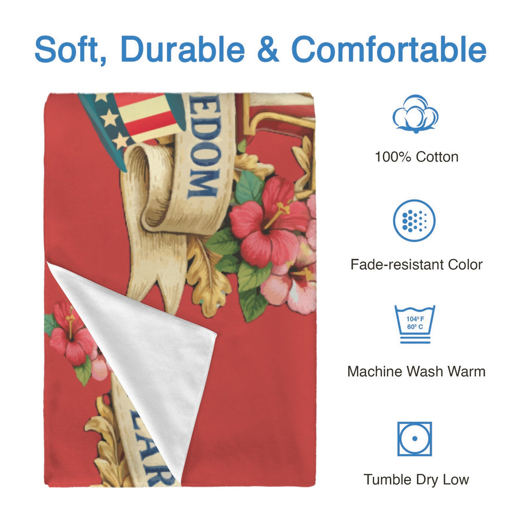 Patriotic USA “250 Years of Freedom” Commemorative Bath Towel – Premium 29"x58" Plush Absorbent Design