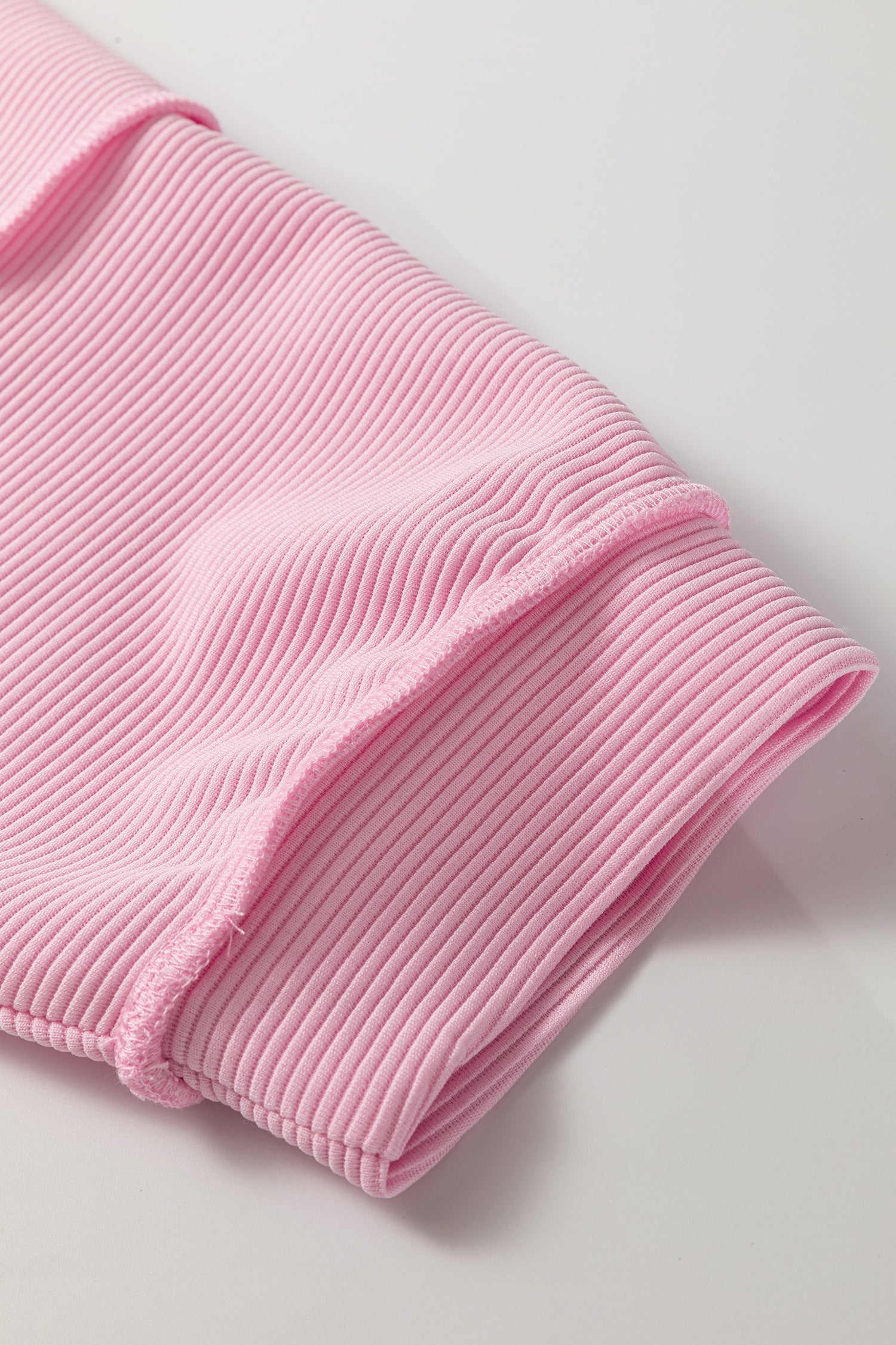 Plus Size Solid Ribbed Drop Shoulder Top