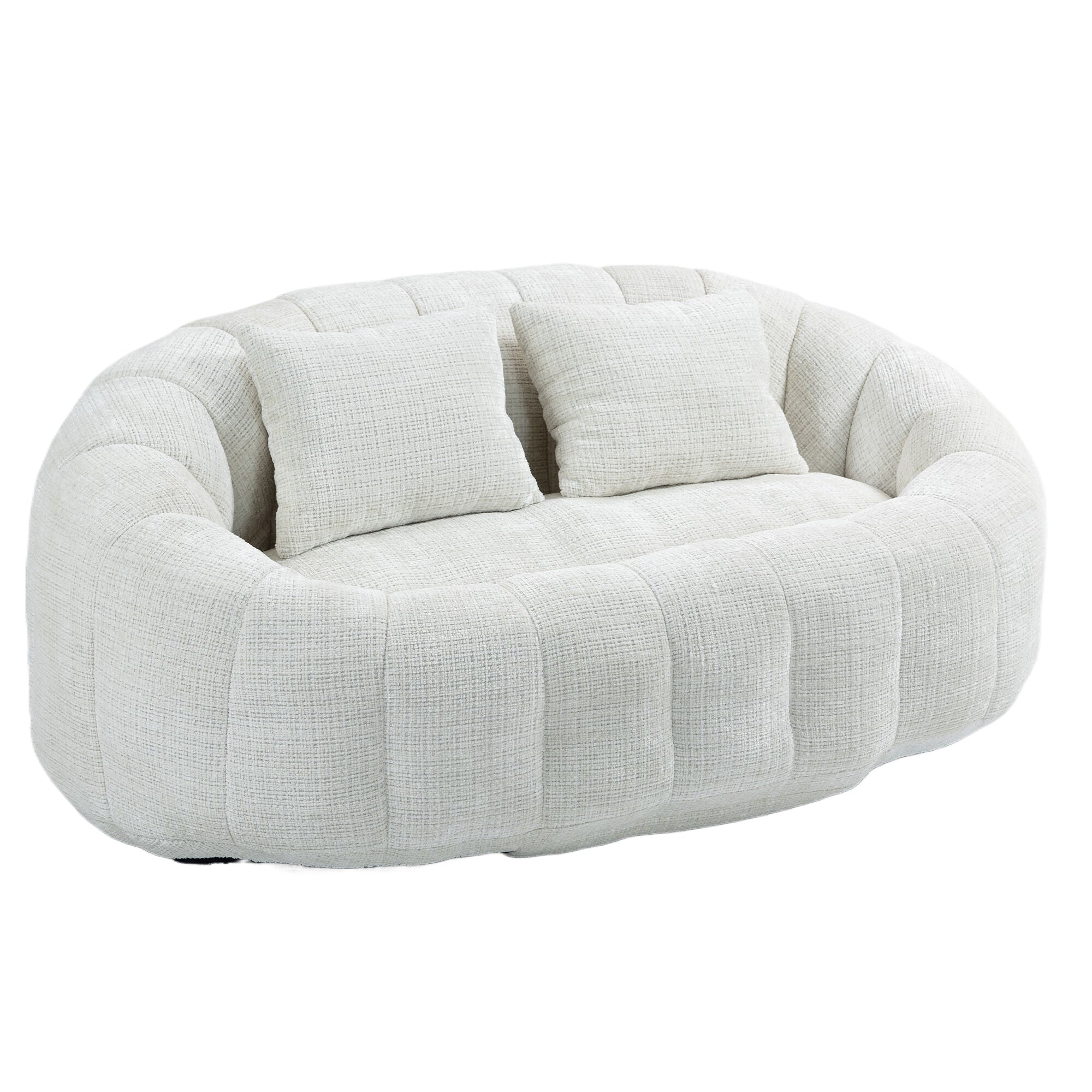Bean Bag sofa Lazy Sofa Durable Comfort Lounger High Back Bean Bag Chair Couch for Adults and Kids, Indoor & Outdoor, Accent Floor Soft Lounge Chair  (Beige chenille)
