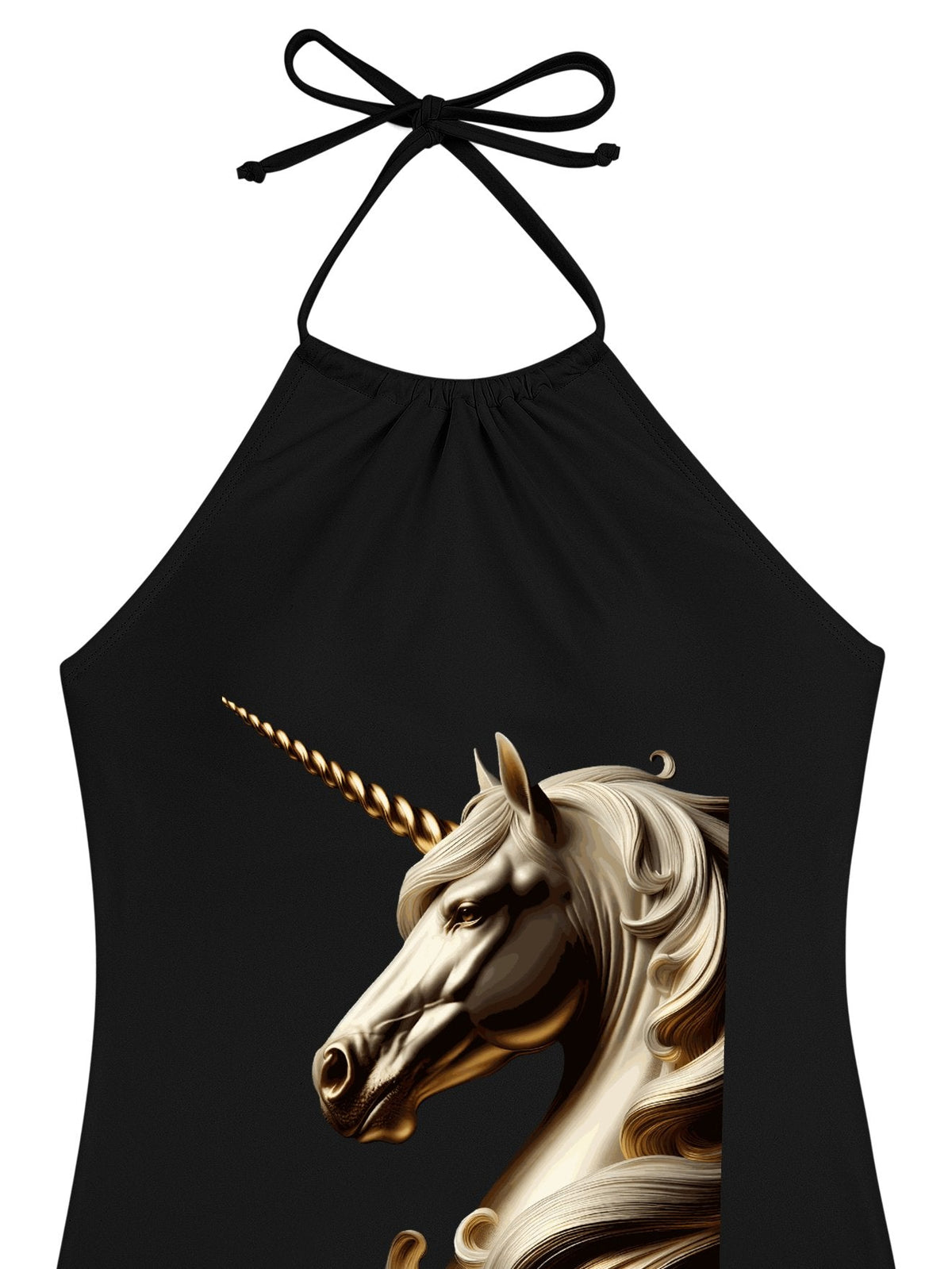 Golden Unicorn Tankini 2-piece Swimsuit with Shorts for Women (Front Printing)