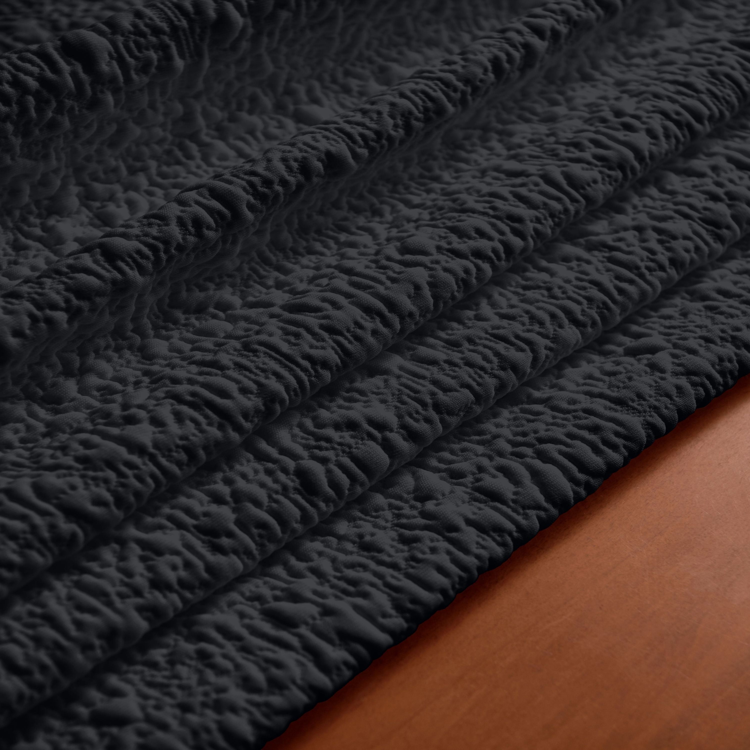 Modern Modular 104' Cloud Sectional Couch with L-Shape Chaise Upholstered in Black Chenille Fabric