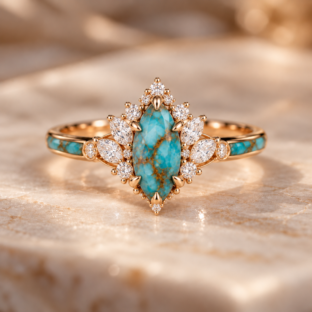 ELB Exclusive Desert Bloom Inlay Custom Ring hero image